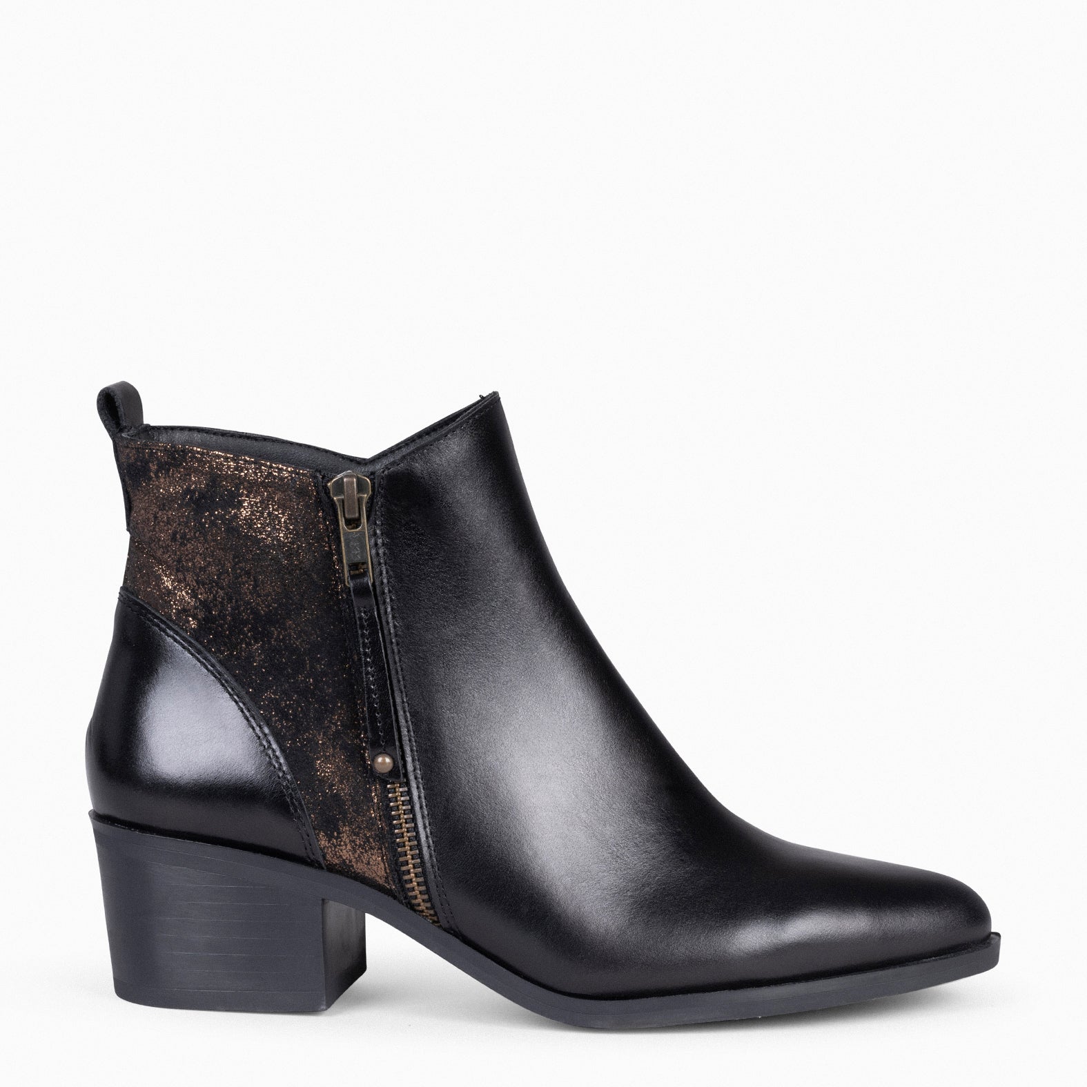 REBECCA – BRONZE Women Heeled Booties