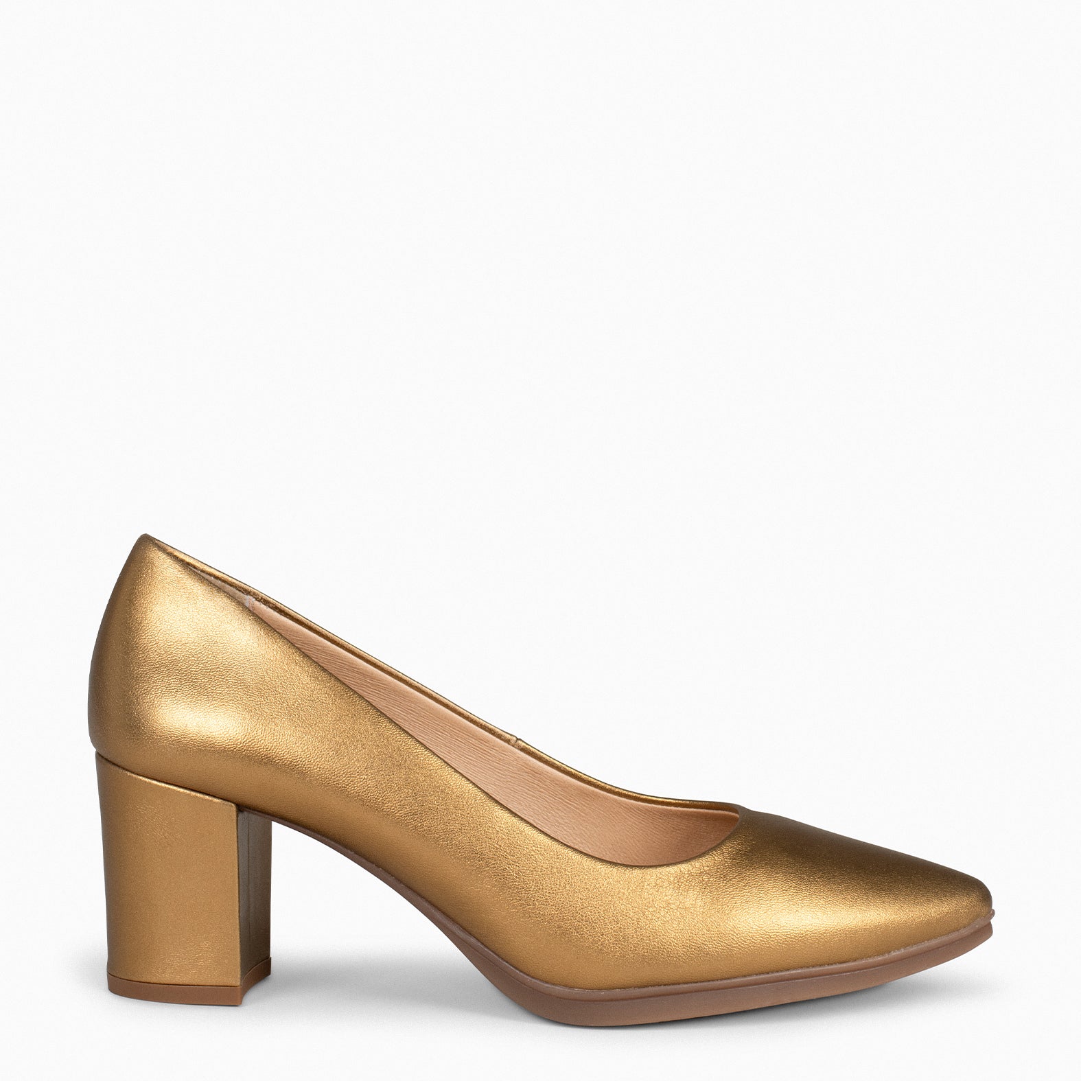 URBAN S SPLASH – Zapatos de tacón metalizados BRONCE