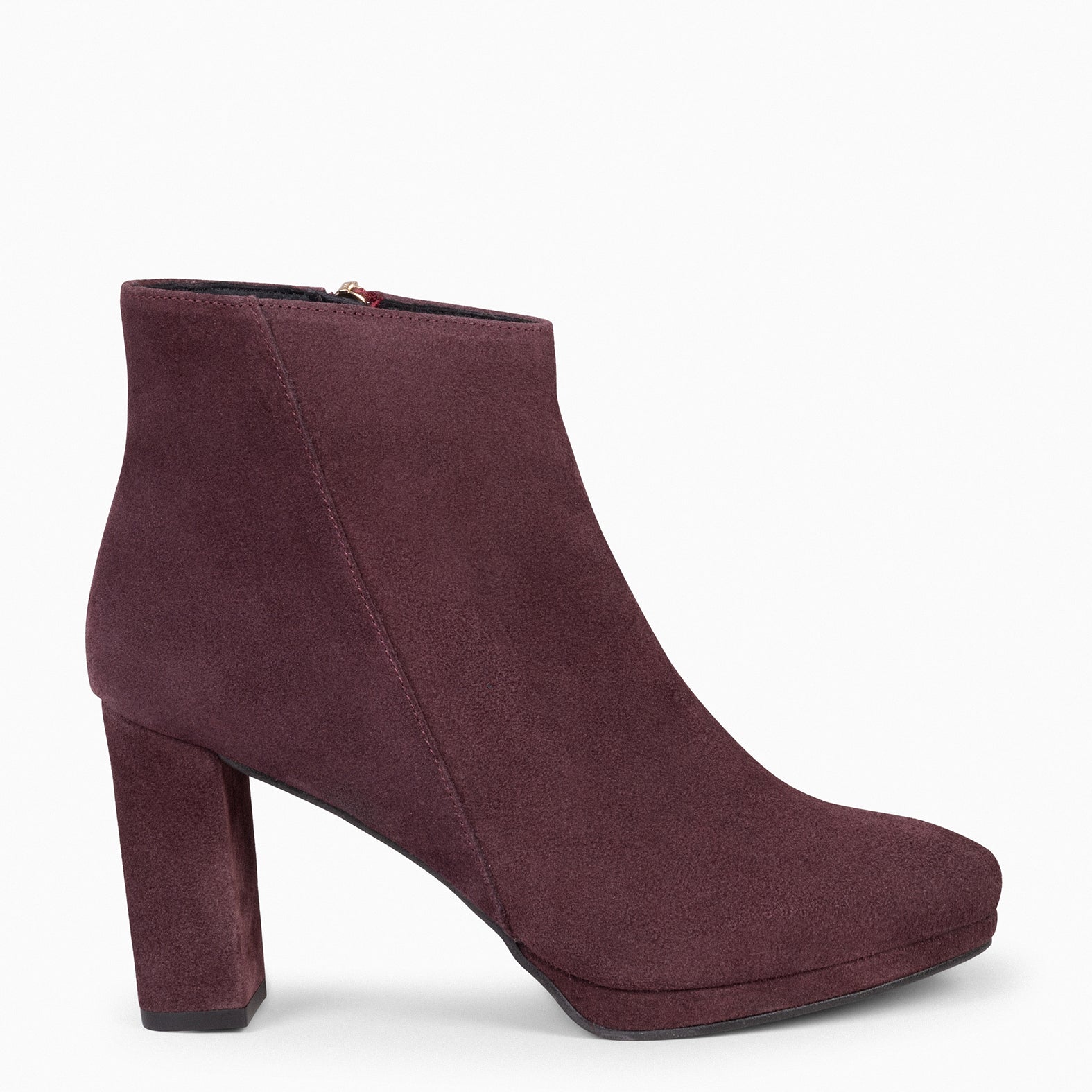 burgundy booties boots