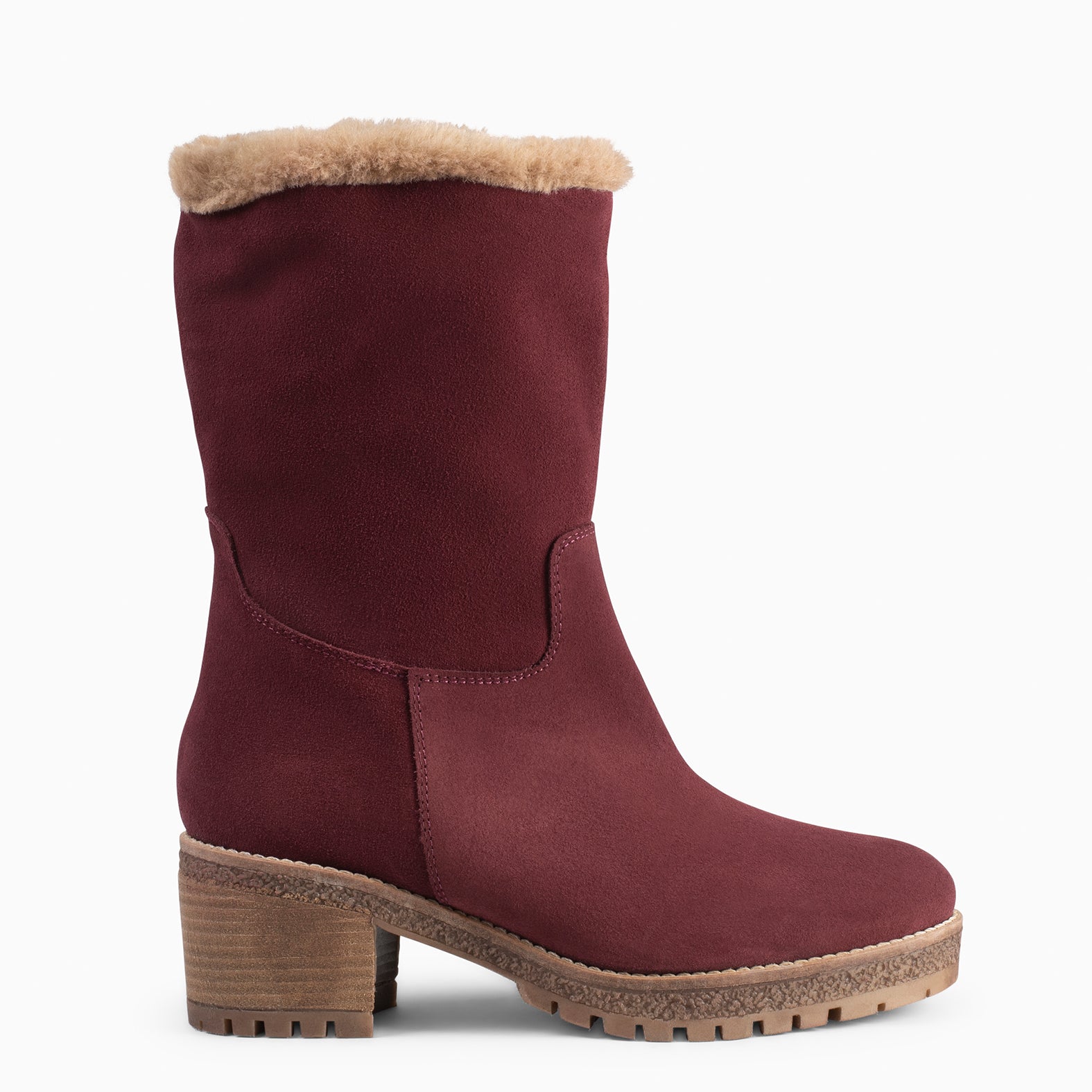 POLAR – BURGUNDY Water-Repellent Boots