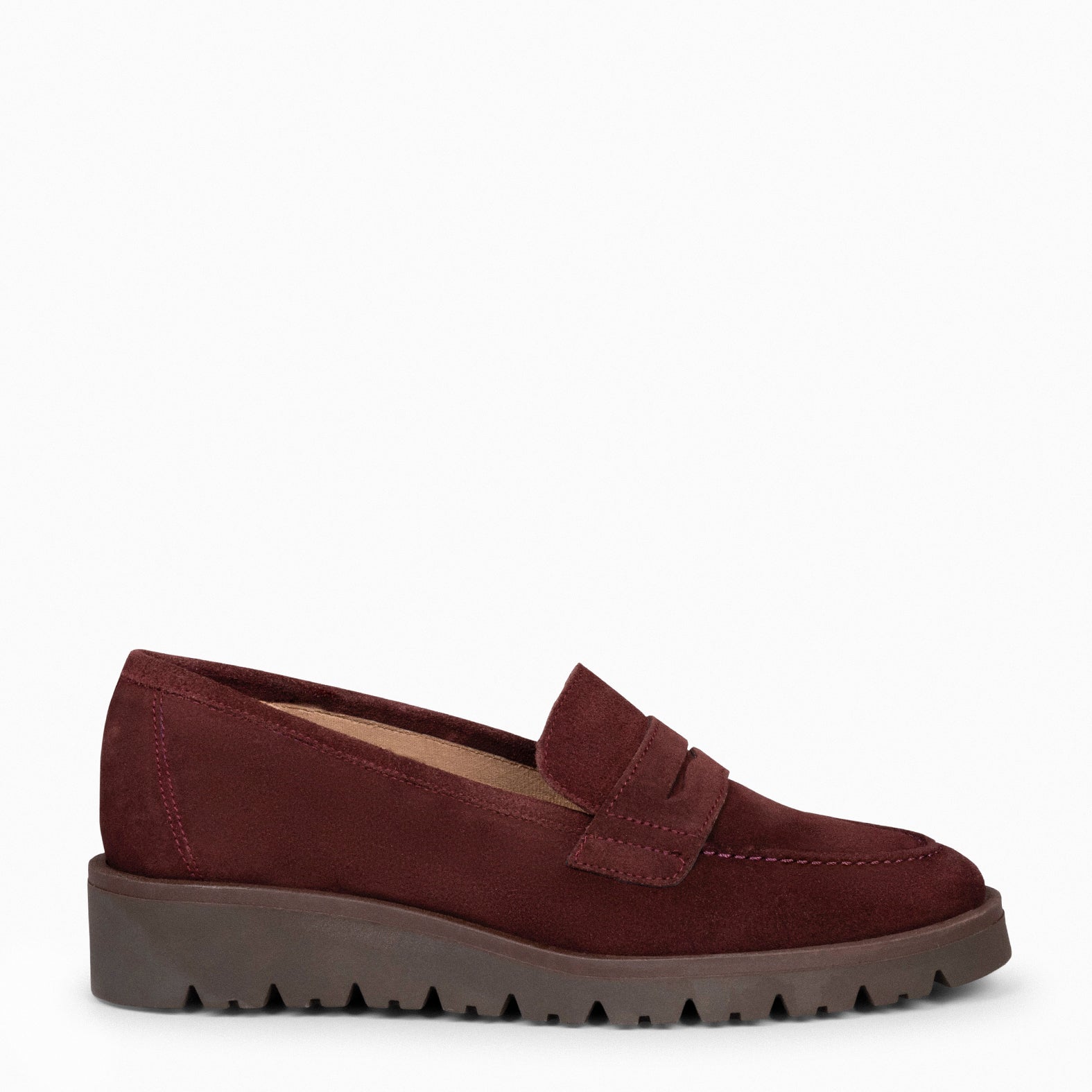 DAFNE - Mocasín con cuña BURDEOS