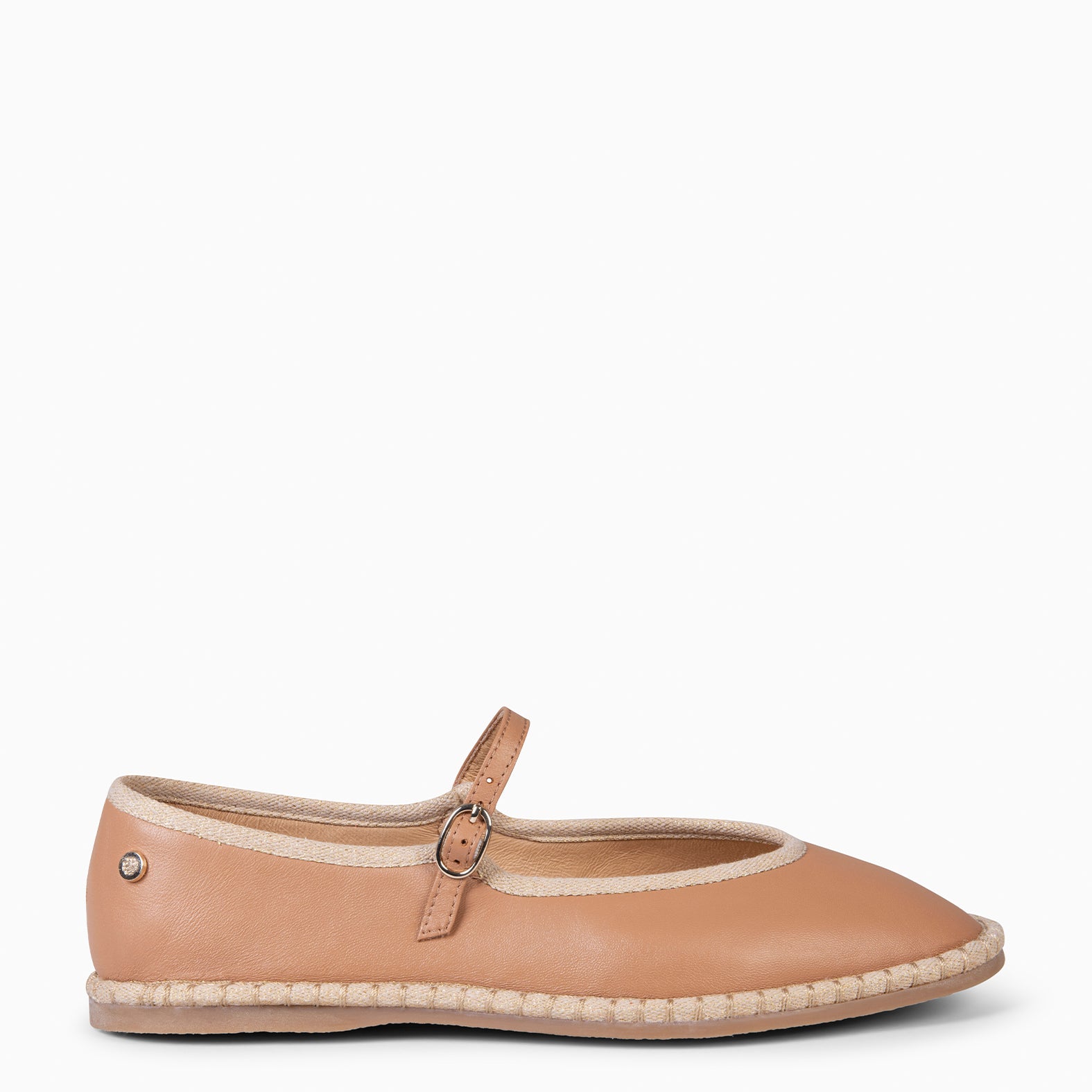 MARGARET - CAMEL FLAT MARY-JANE WITH STRAP