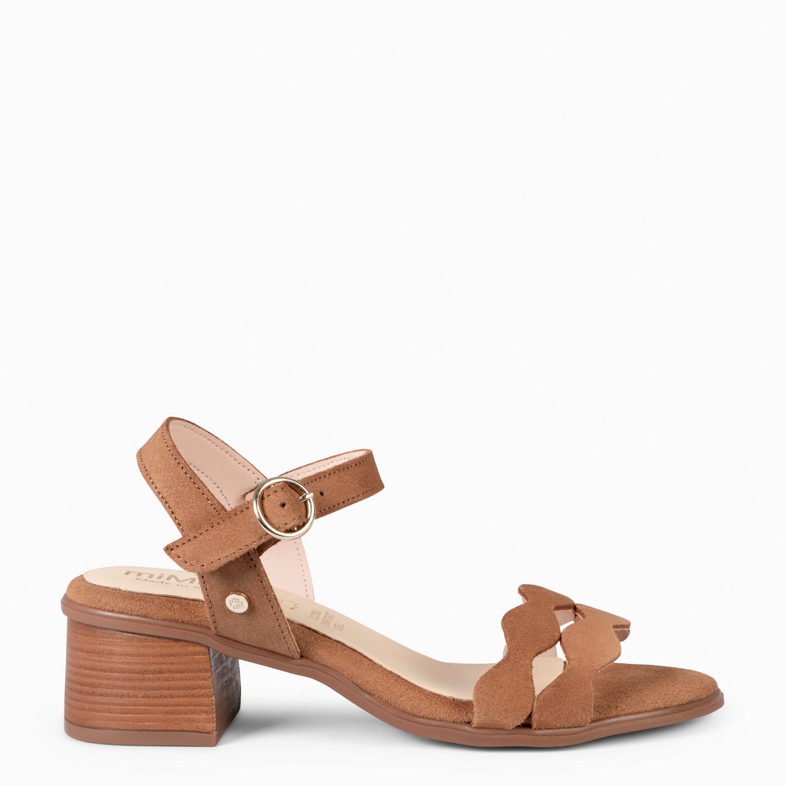 LETY - CAMEL LOW-HEELED SANDAL