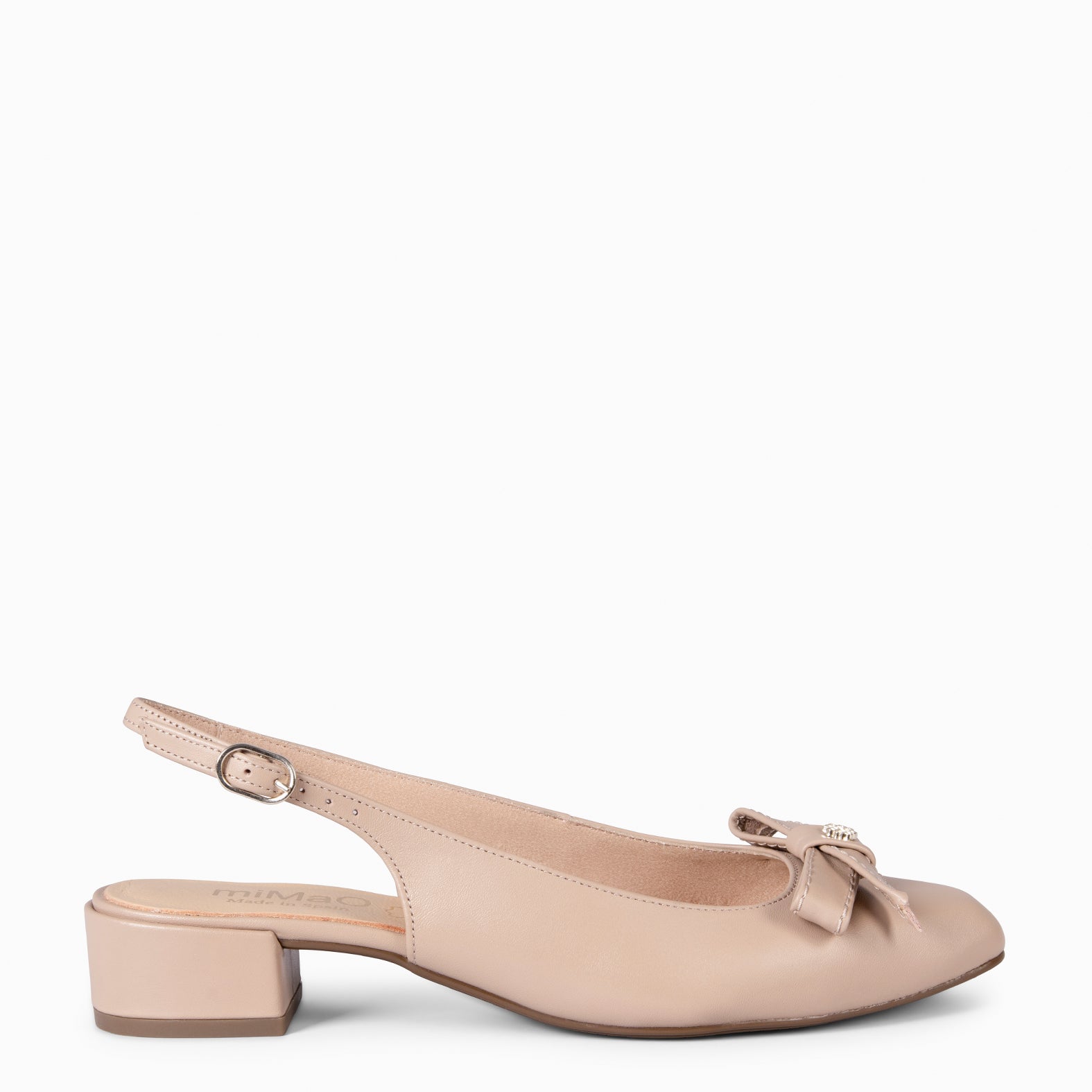 MARTA - ZAPATOS DESTALONADOS CON LAZO CAMEL