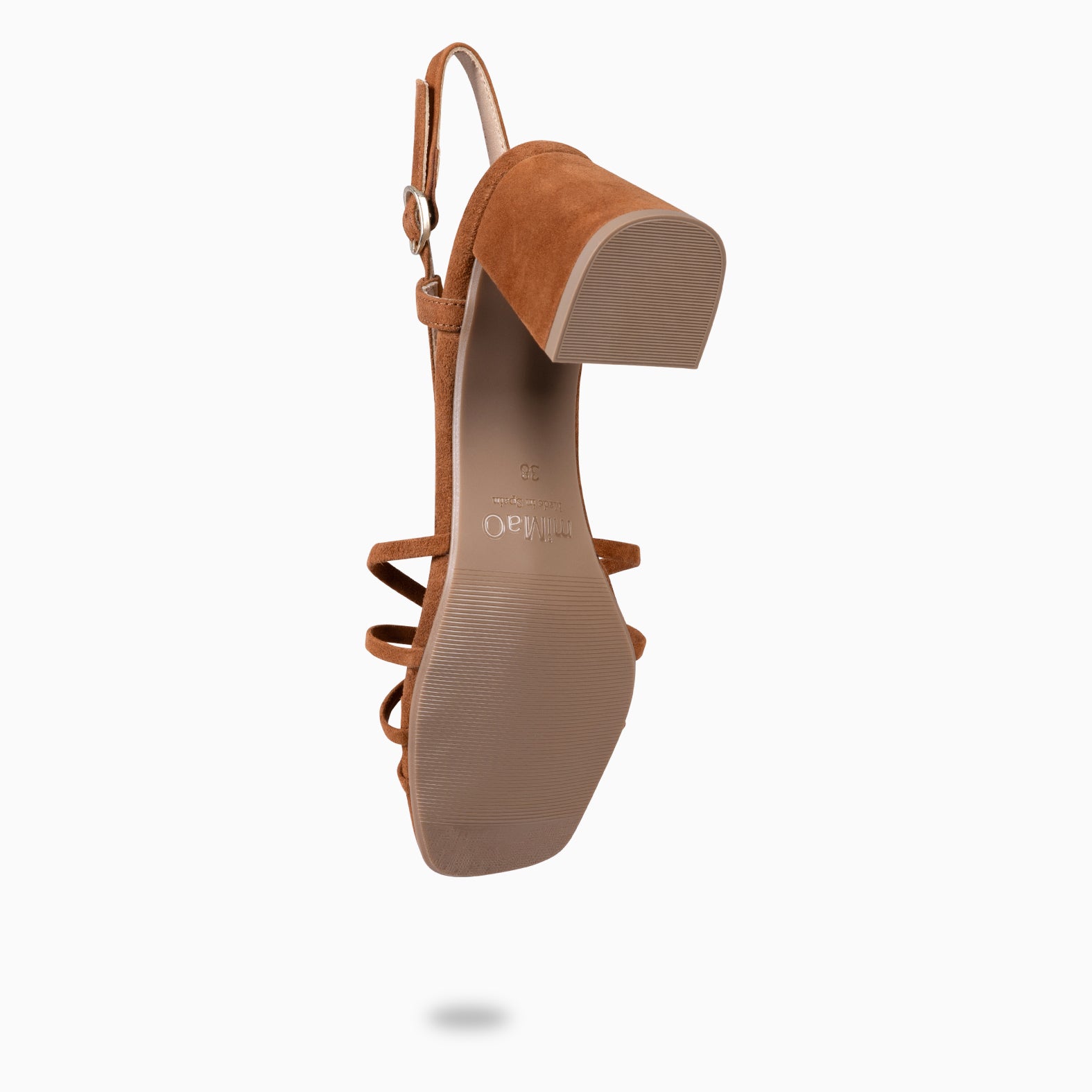 SOLEIL - CAMEL BLOCK HEELED SANDALS