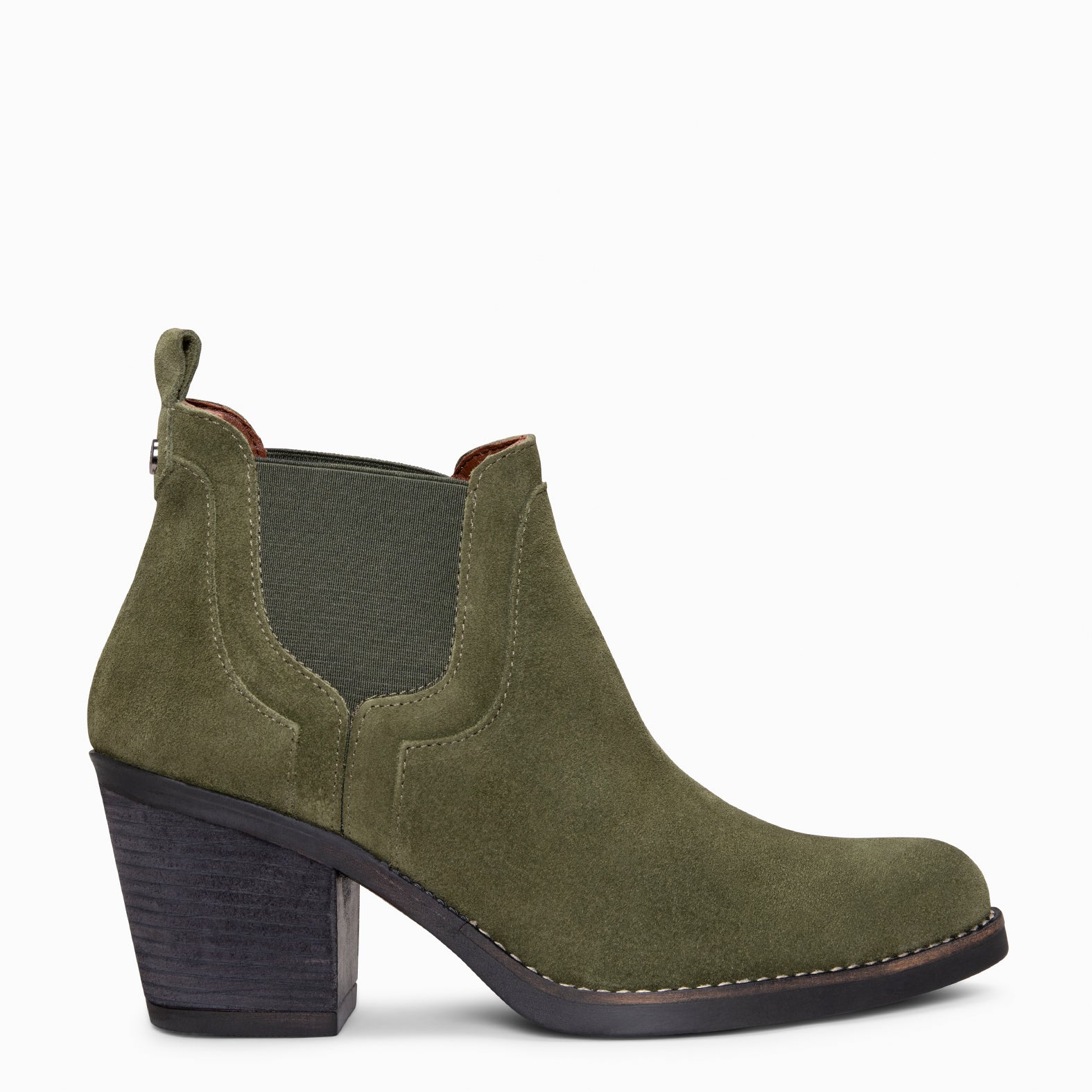 CASSIDY - Botines de tacón alto tipo Chelsea KAQUI