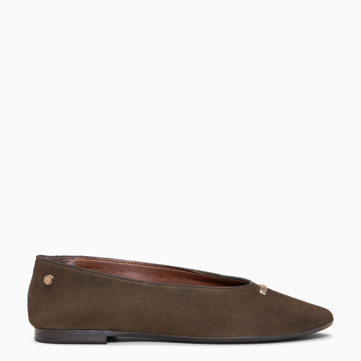 ASSIA - KHAKI Ballerina's van suède