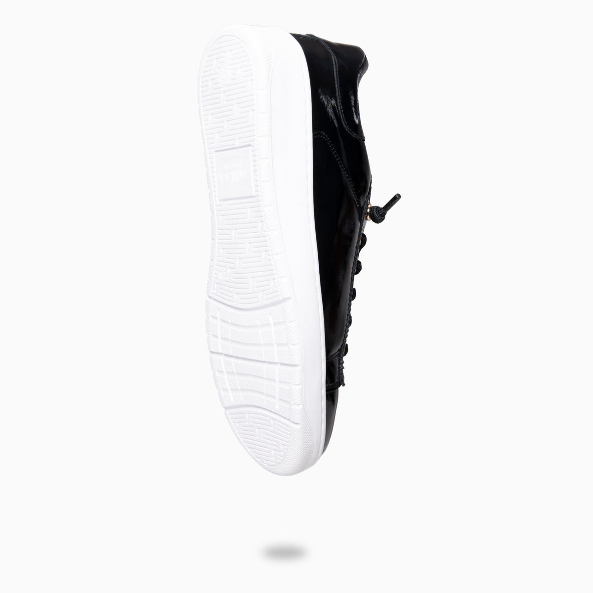 NANTES - Zapatillas de piel CHAROL NEGRO