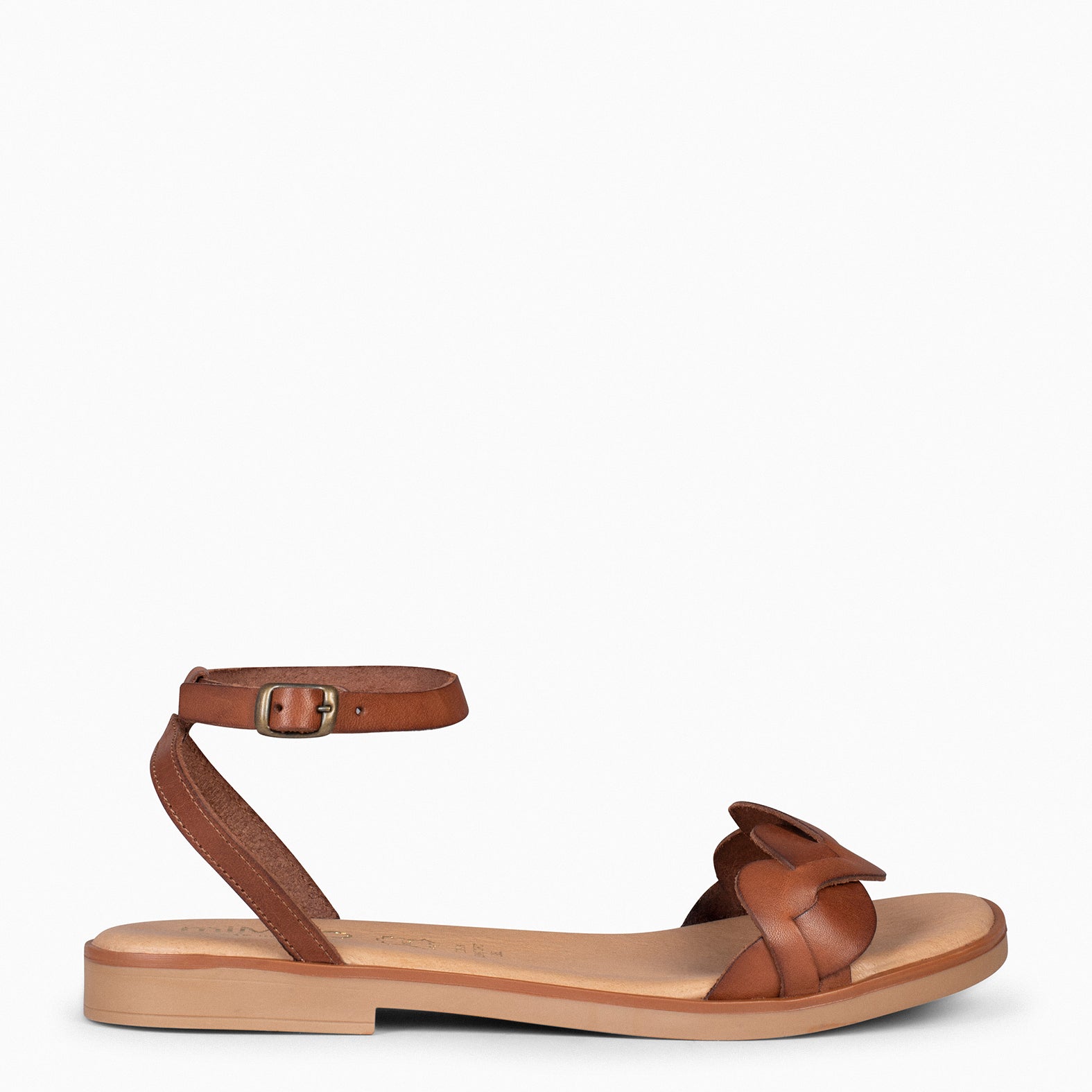 ARECA – Sandalias Planas Mujer CUERO