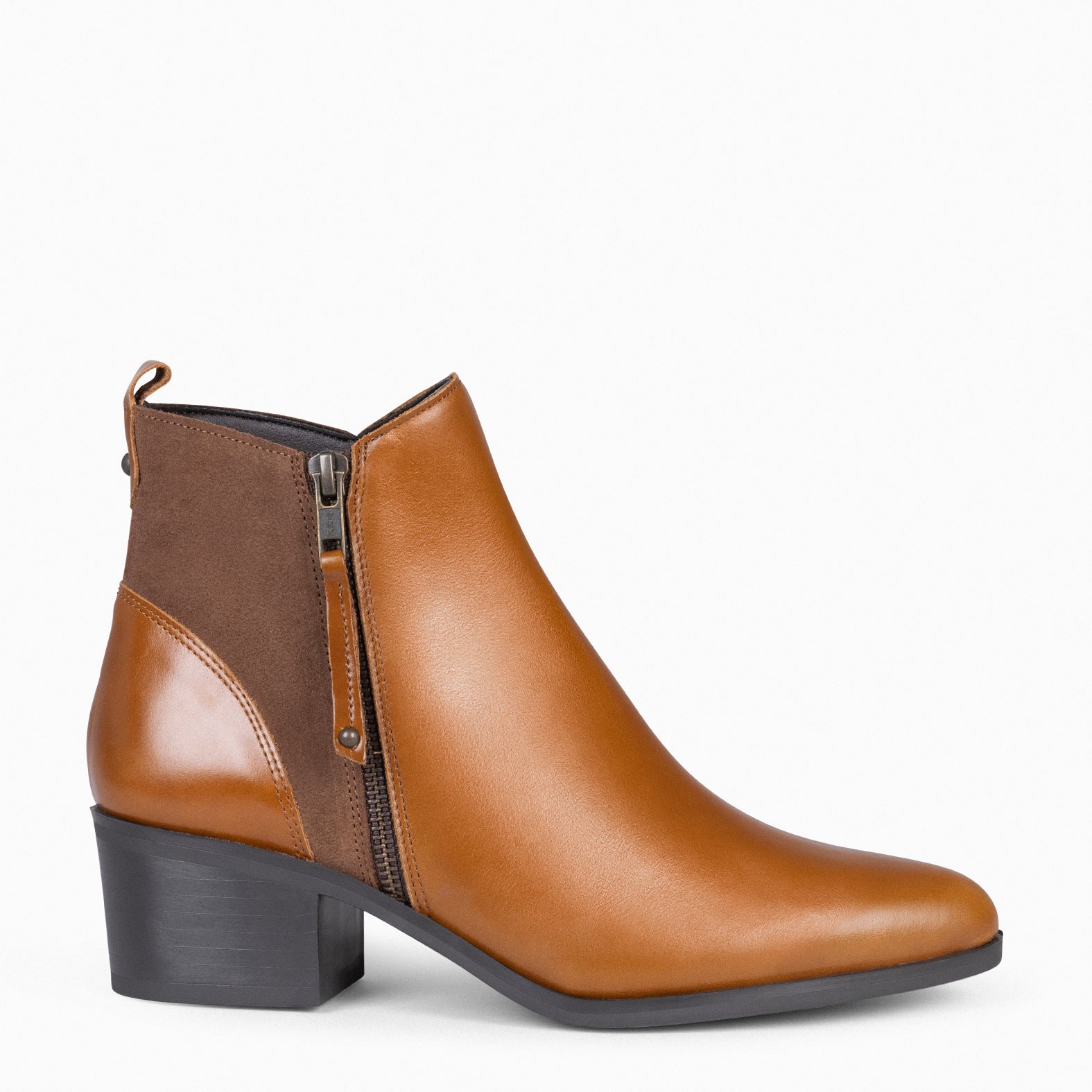 REBECCA – CAMEL Women Heeled Booties