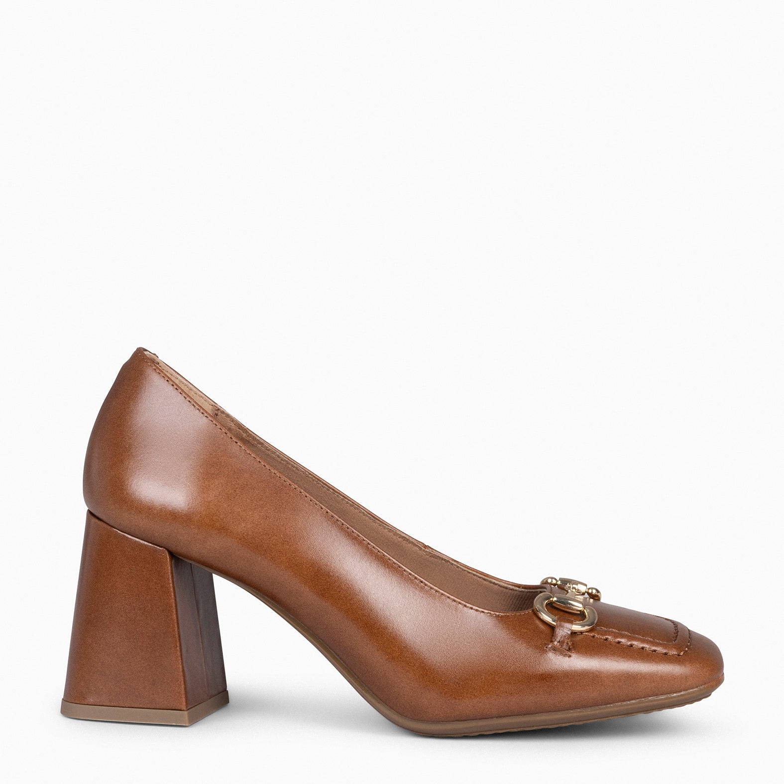 MIA CAMEL Block heeled shoes