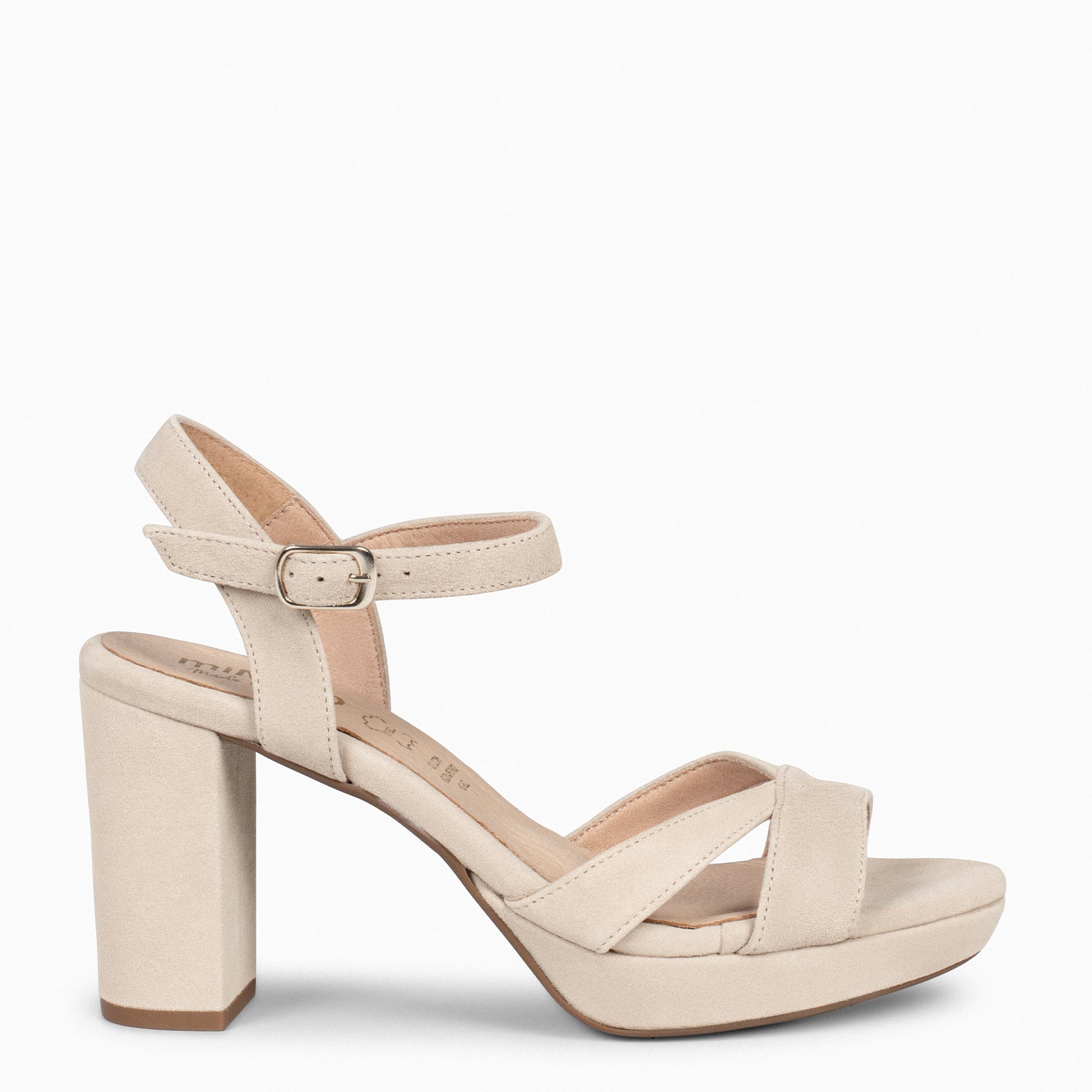 PARIS – Sandalias de fiesta con tacón alto y plataforma BEIGE - miMaO ®