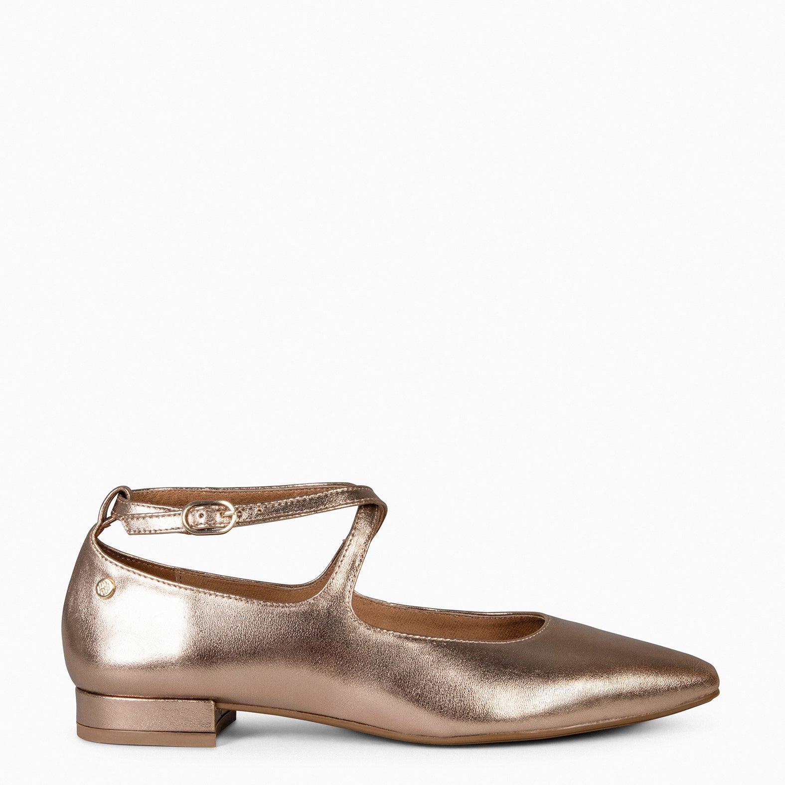 LUCY - SABRINAS DE SALTO BAIXO METÁLICA DOURADO