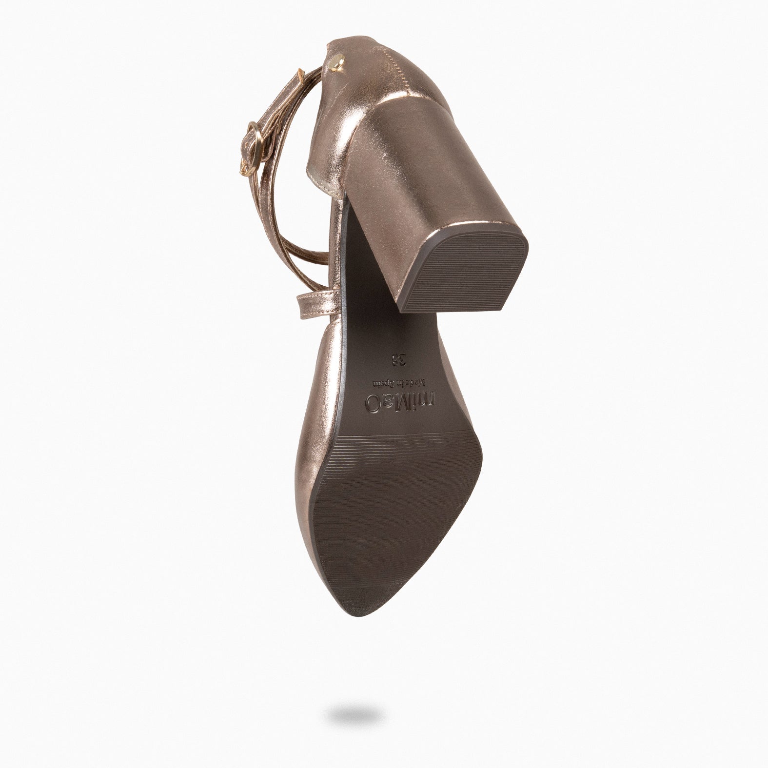 ARIEL - Zapato de tacón ancho DORADO