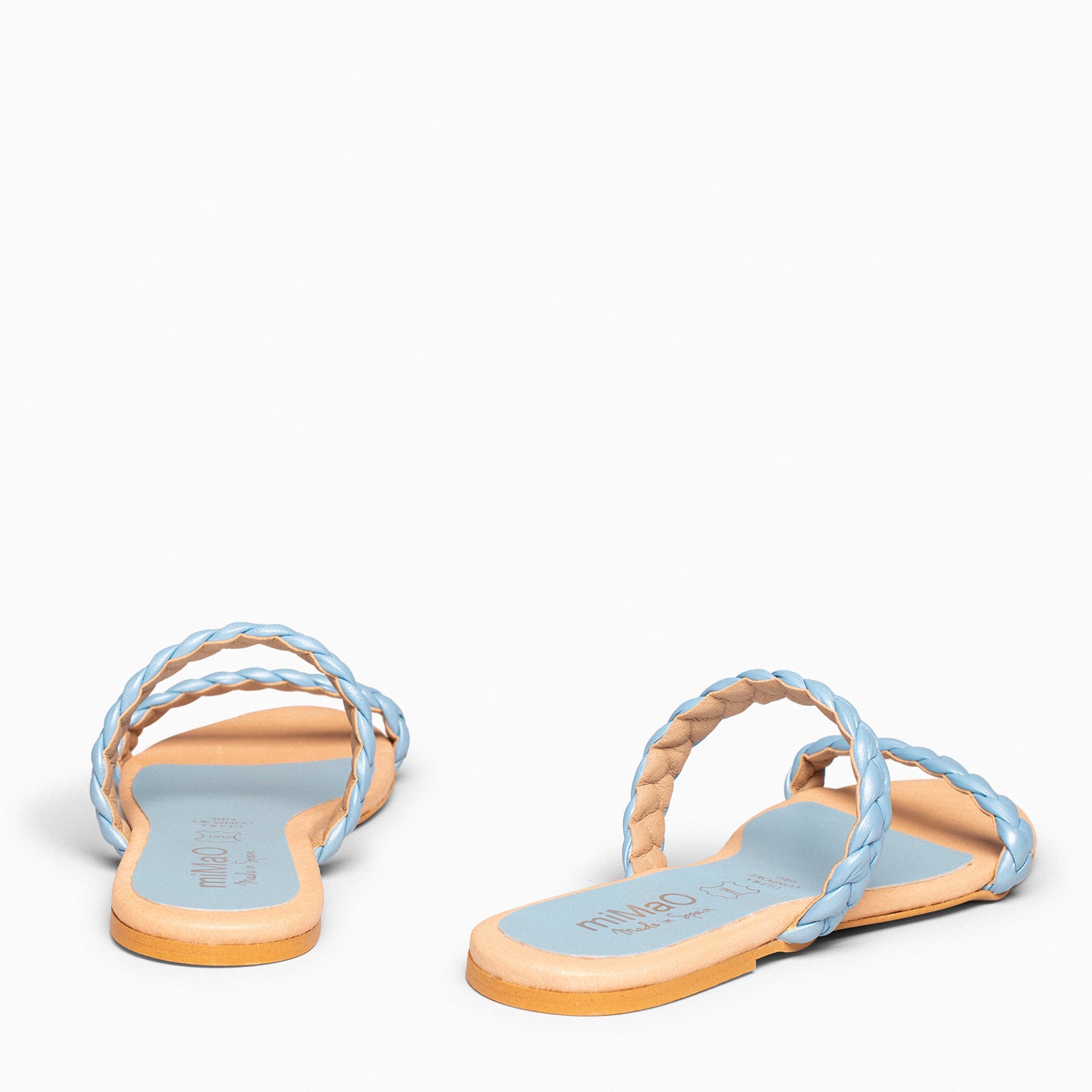 DAILY – BLUE FLAT SANDAL WITH BRAIDS
