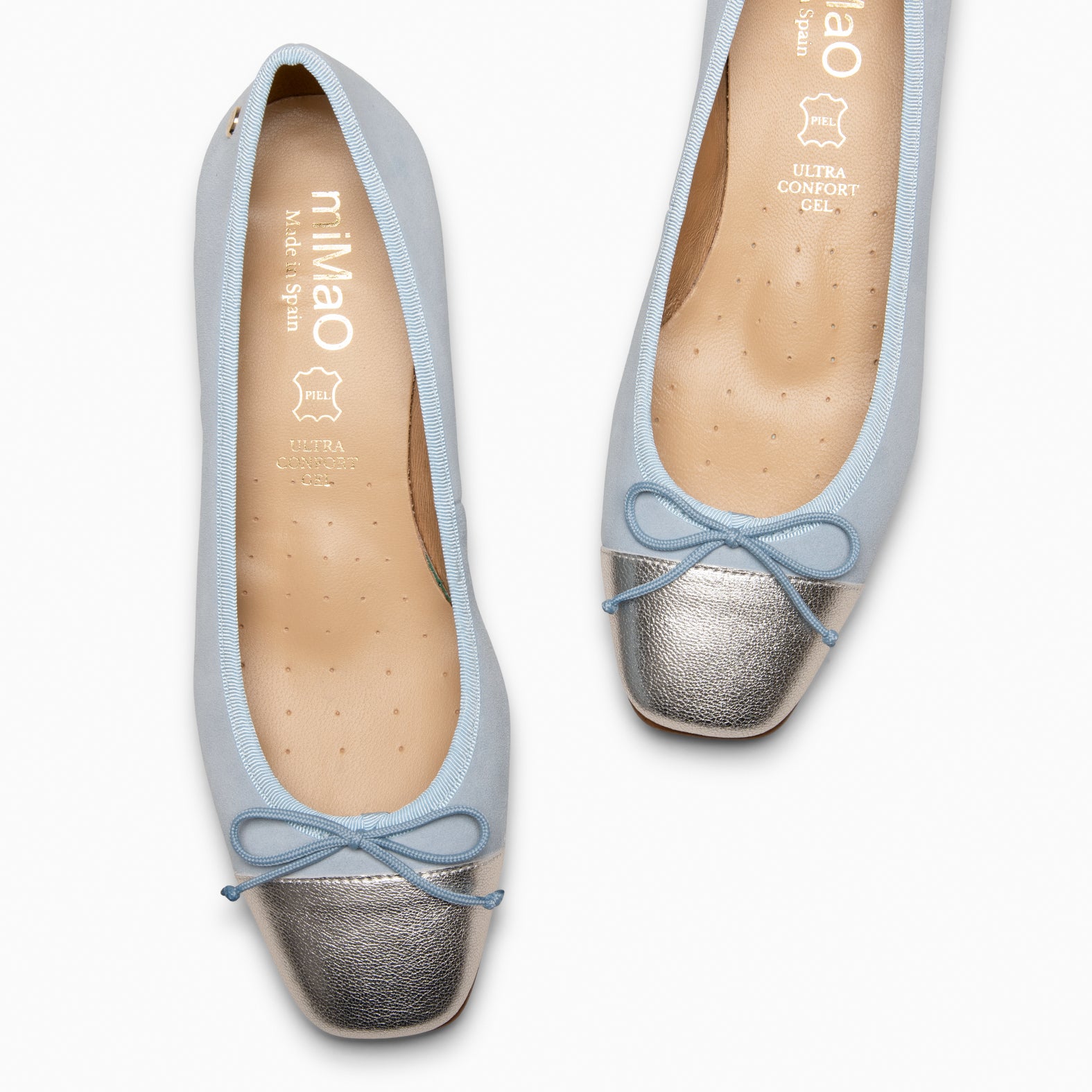 GLAMOUR - BLUE LIGHT BALLERINA WITH LOW HEEL