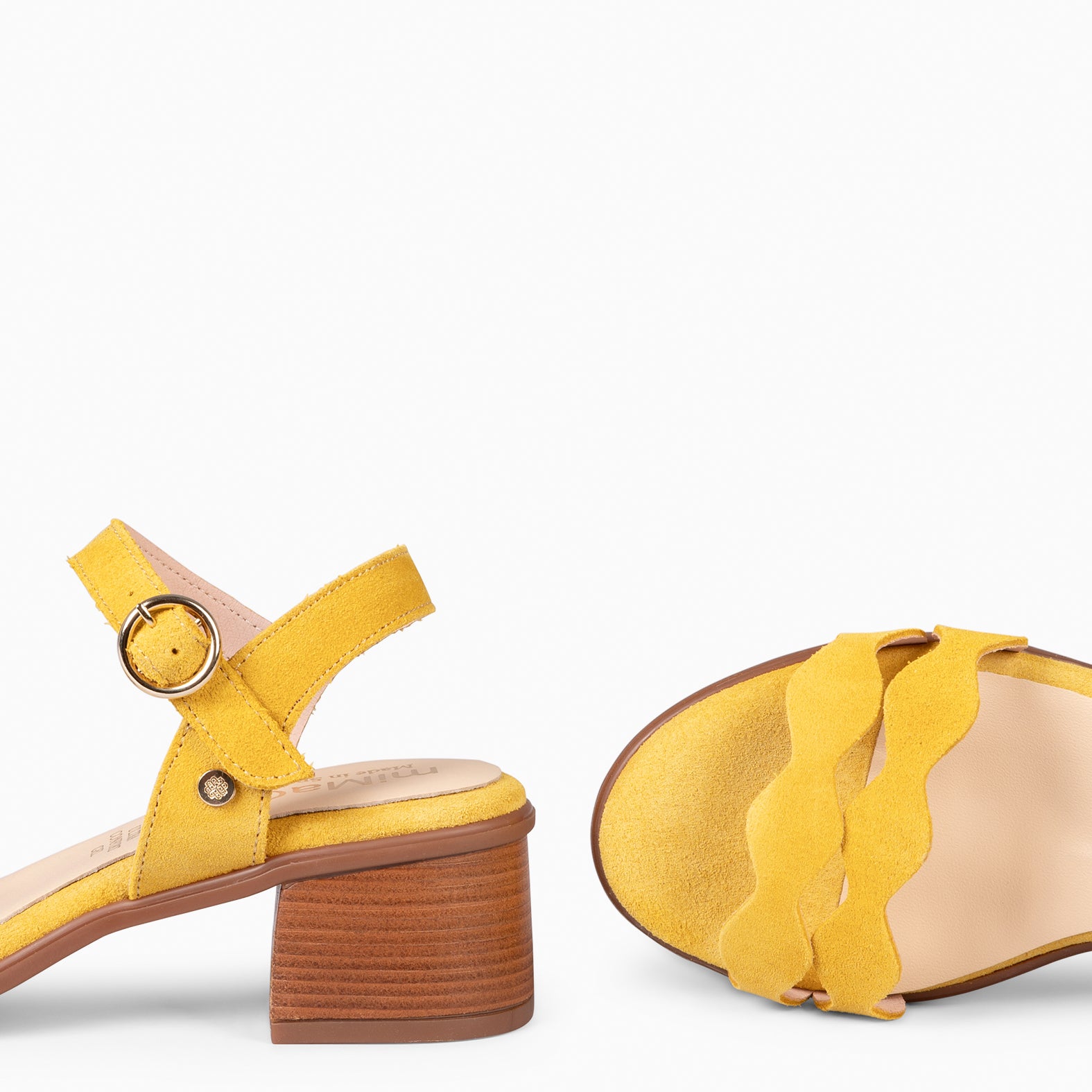 LETY – Sandales à talon ultra confort JAUNE