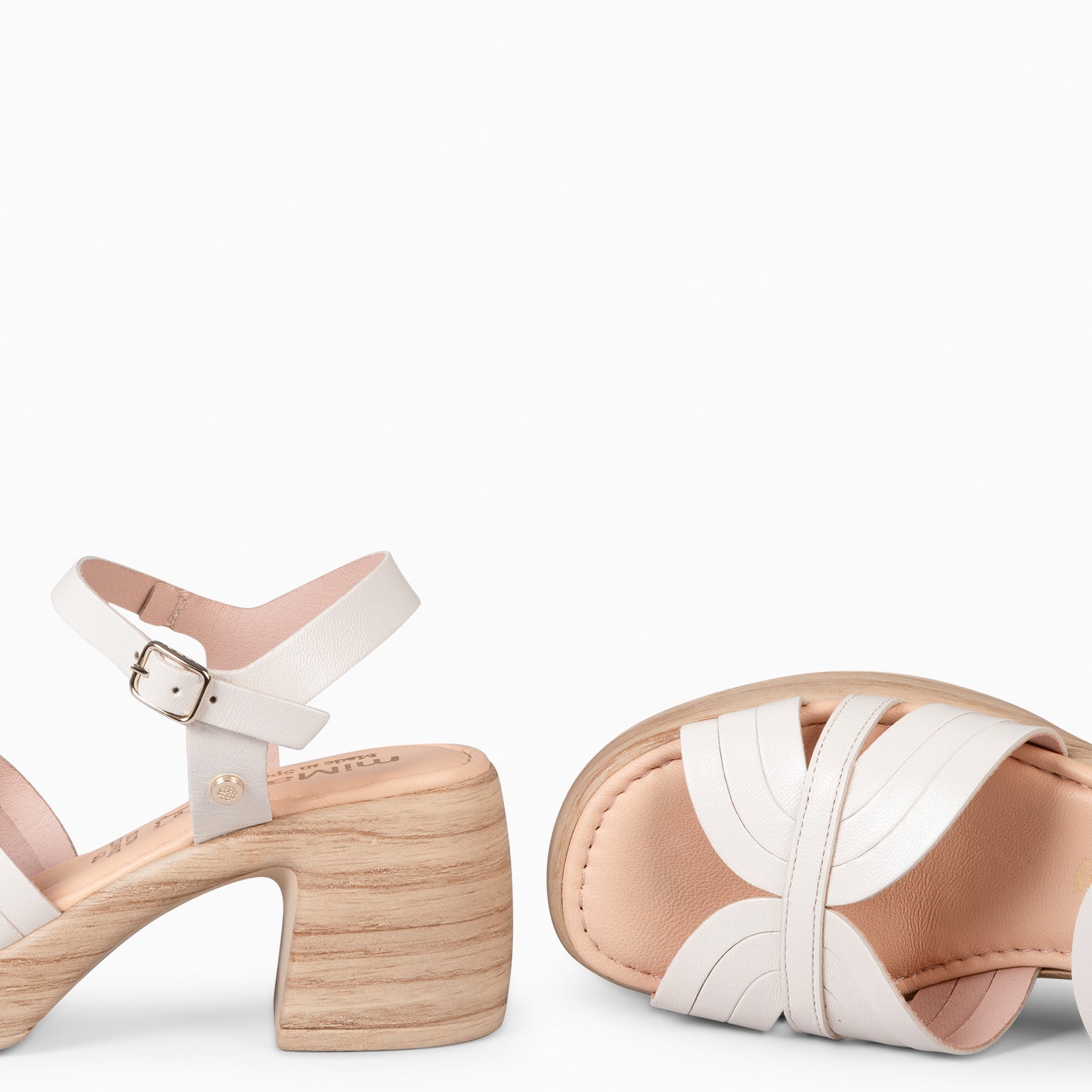 LANCY - SANDALIAS CASUAL DE TACÓN BEIGE