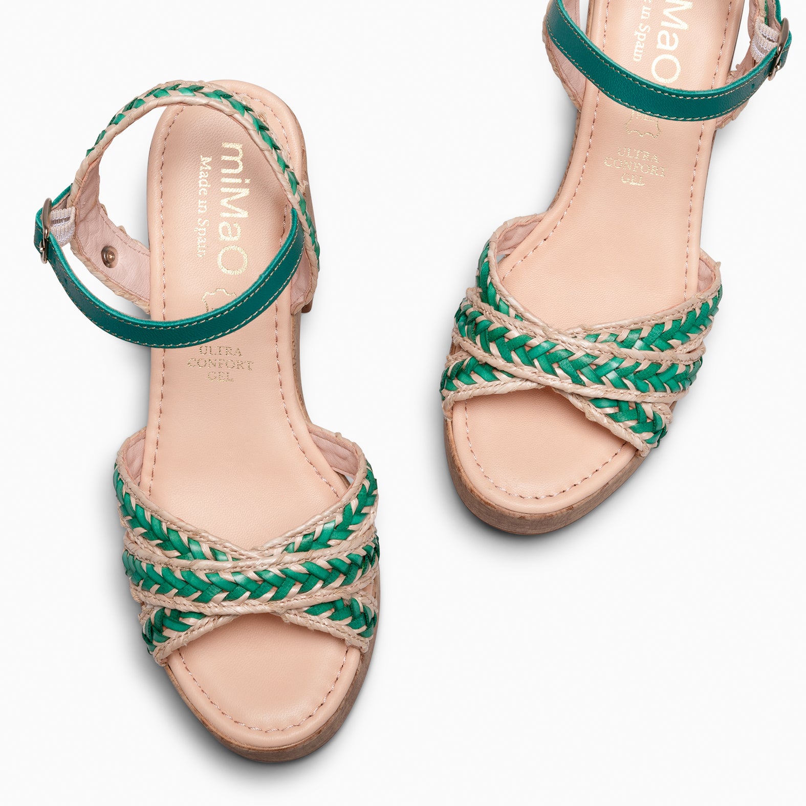 FLORA - SANDALIAS CASUALES DE TACÓN ALTO VERDE