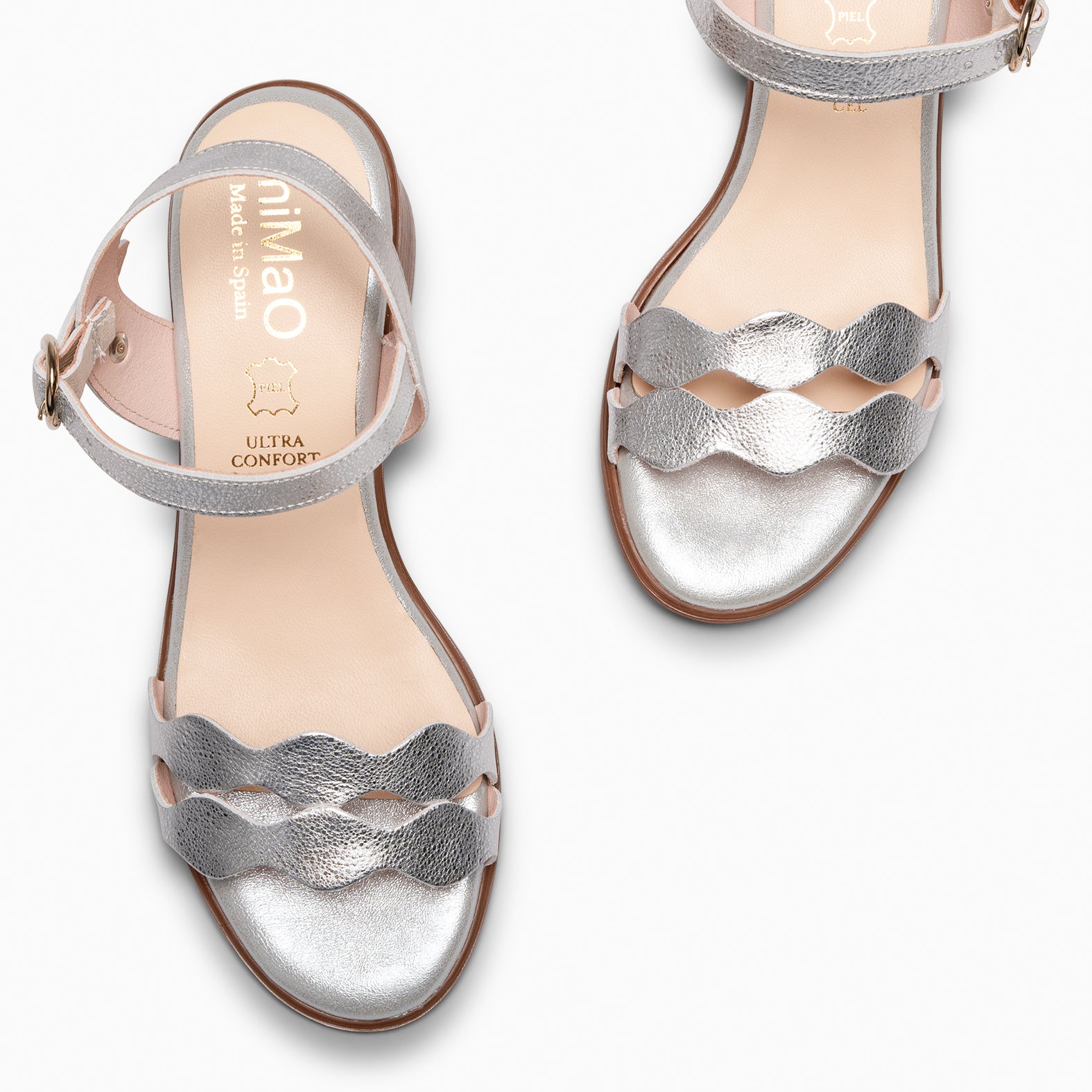 LETY - SILVER LOW-HEELED SANDAL