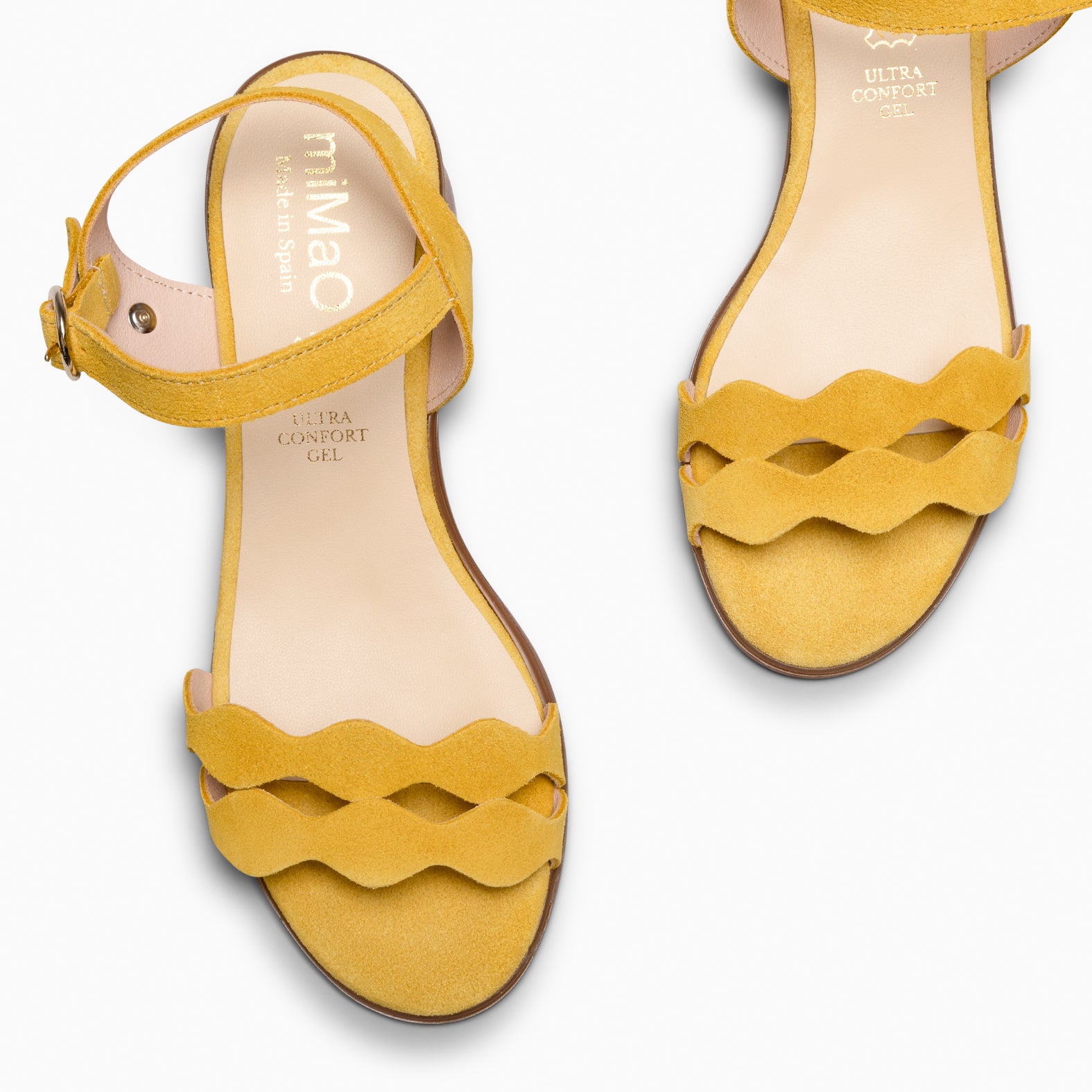 LETY – Sandales à talon ultra confort JAUNE