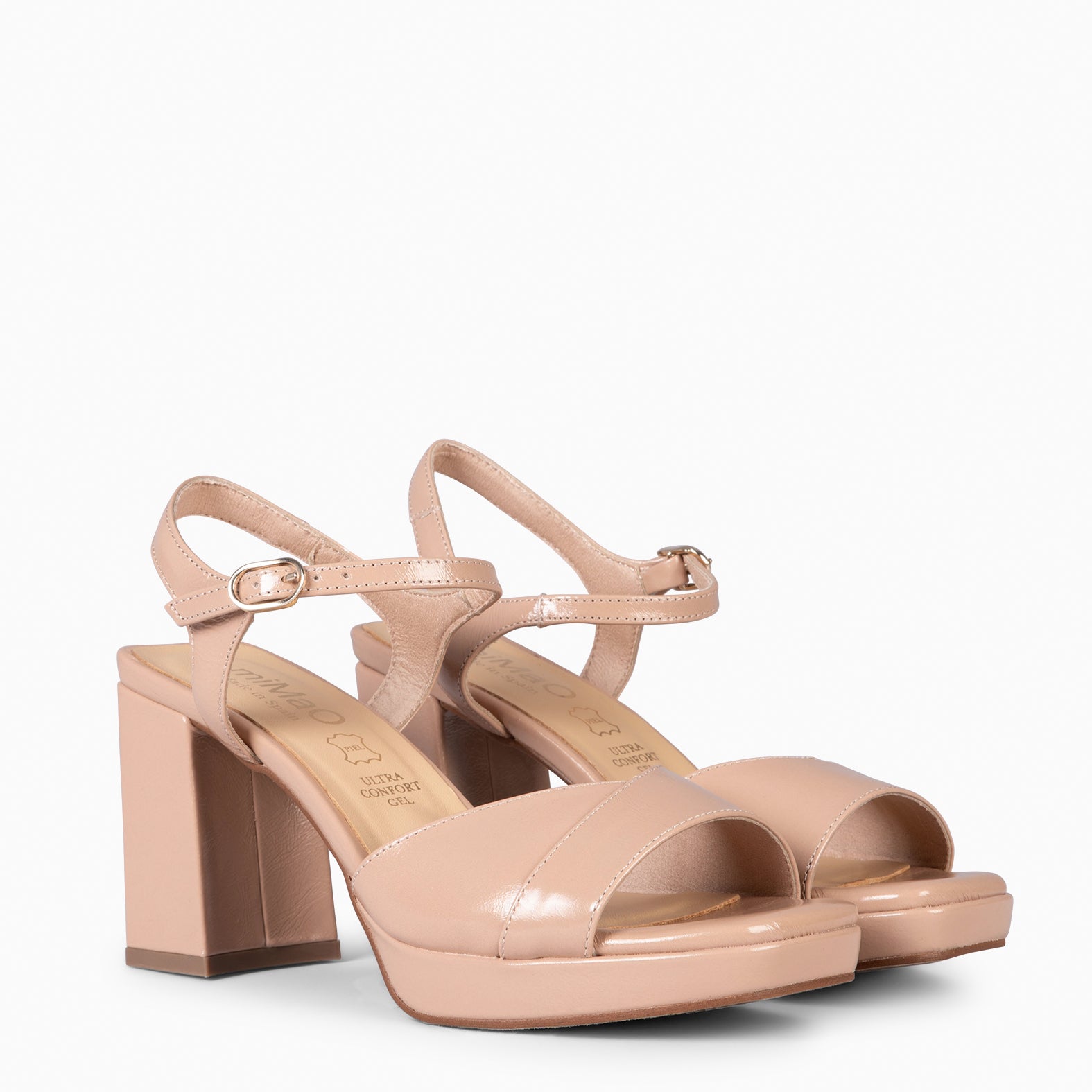 MICHELLE - ZAPATOS DE MUJER TACÓN ANCHO NUDE