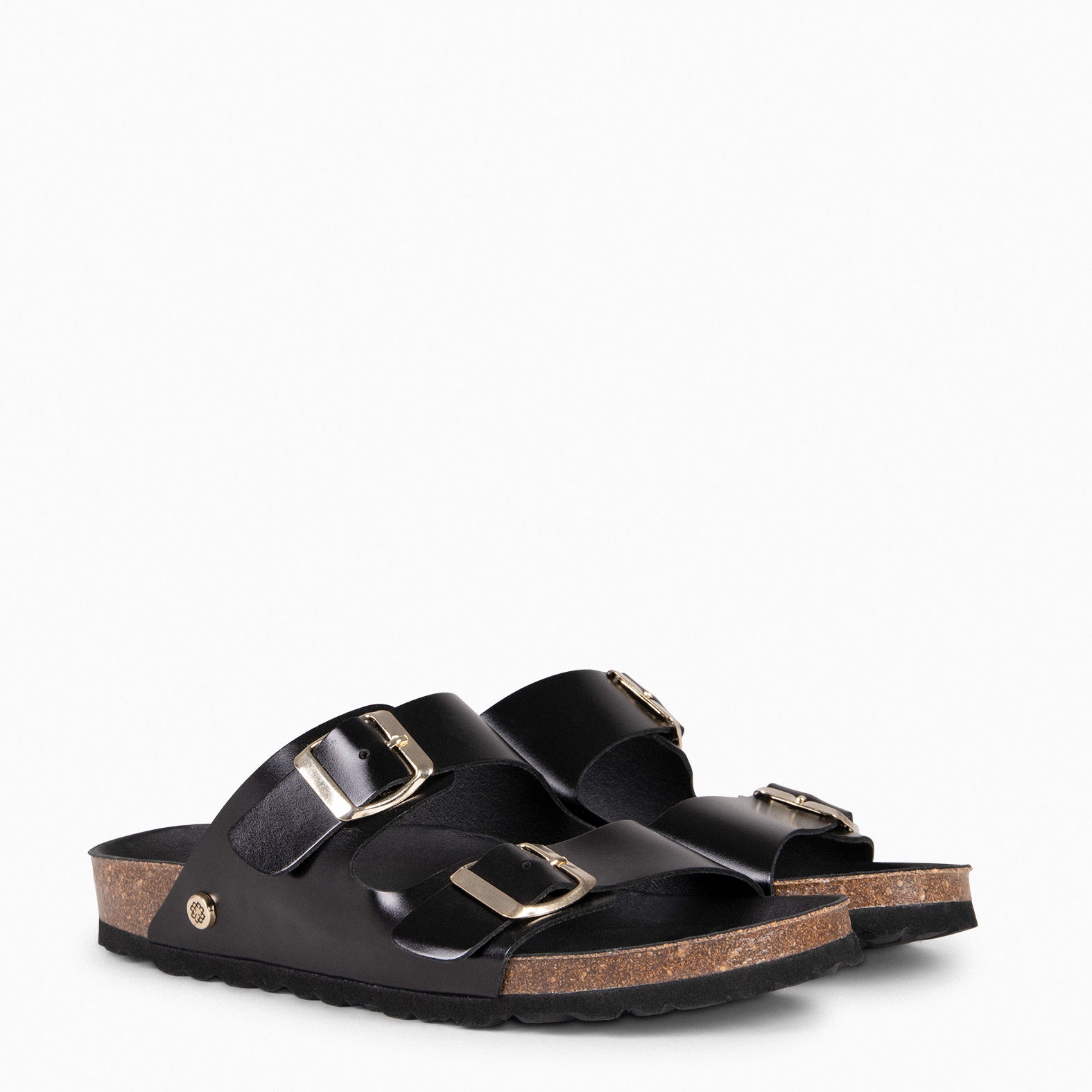 BALI - Sandalia de verano tipo chancla en napa NEGRO