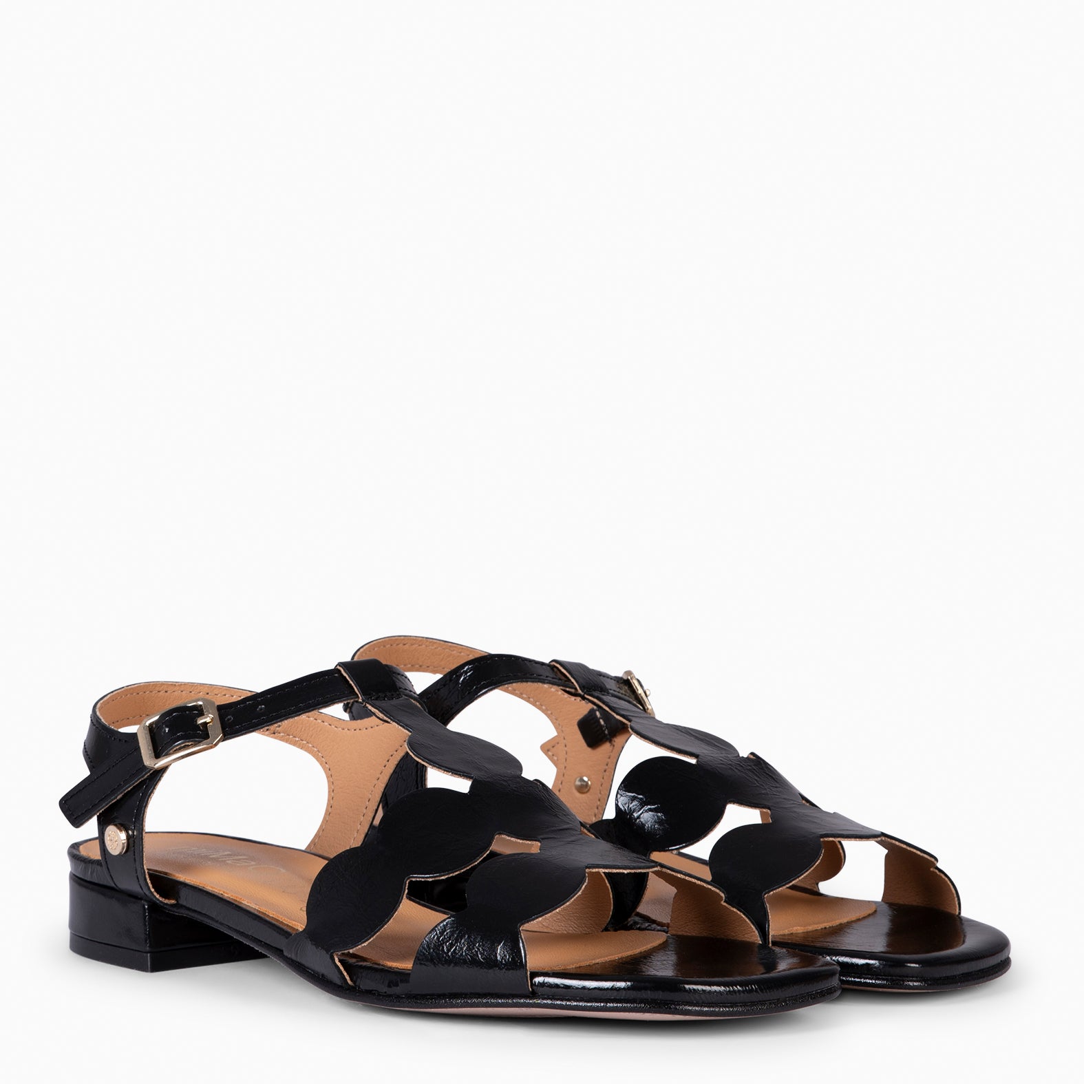 IVANA - BLACK ELEGANT LOW-HEELED SANDAL