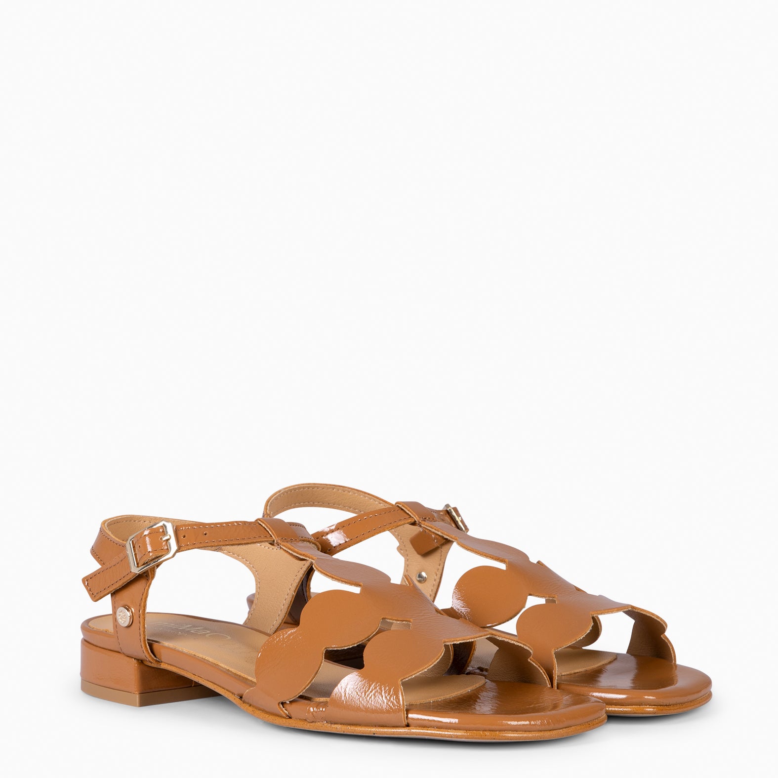 IVANA - CAMEL ELEGANT LOW-HEELED SANDAL