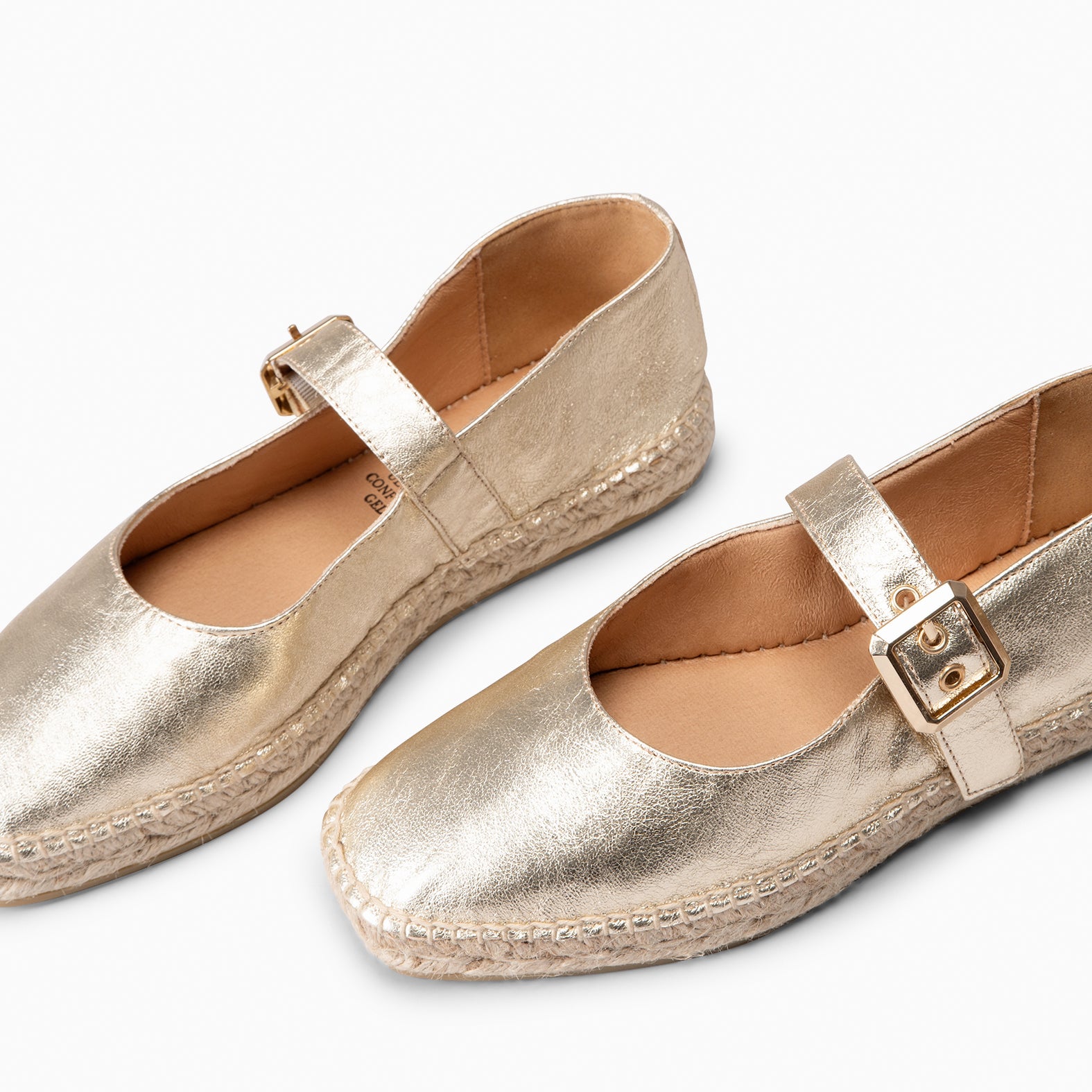 IDOIA - GOLDEN FLAT ESPADRILLE SHOE