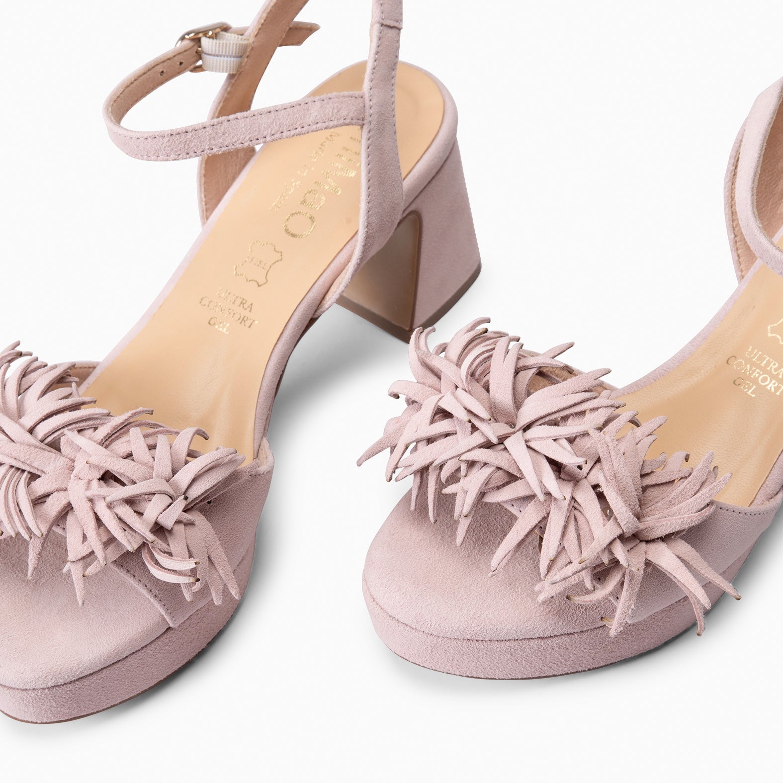 POMPÓN - Sandalias de tacón de vestir ROSA CLARO - miMaO ®