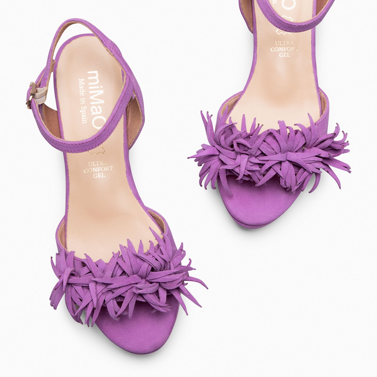 POMPÓN - Sandalias de tacón de vestir MALVA