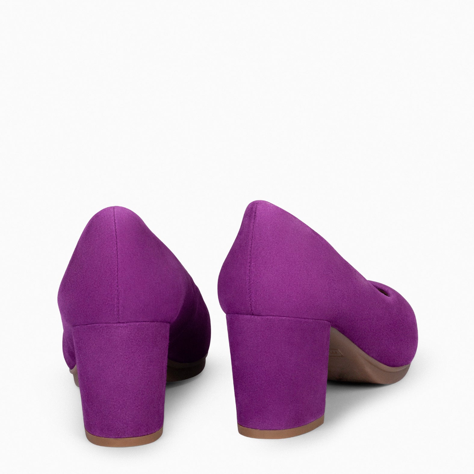 URBAN S - PURPLE suede mid-heeled shoes