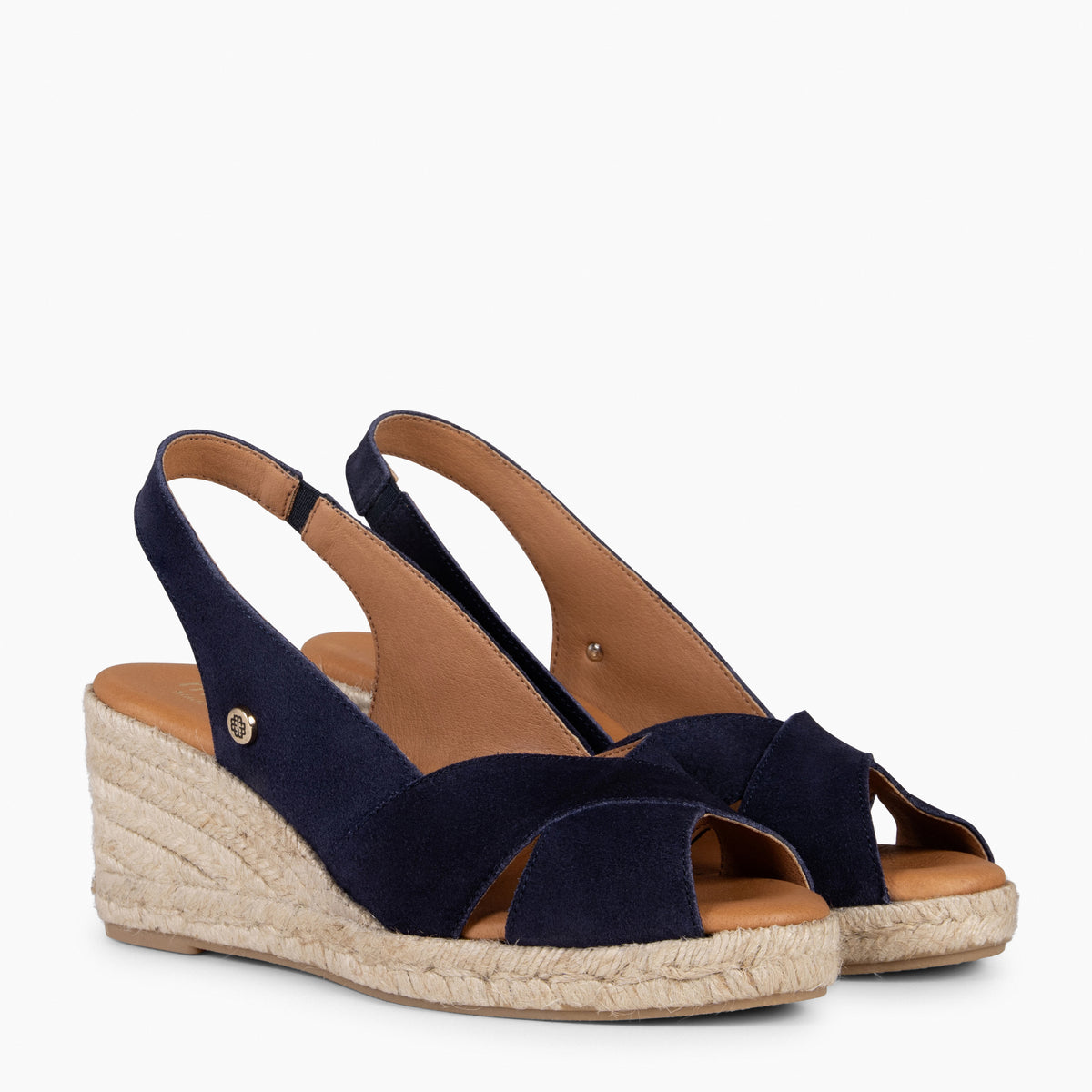 ATTICA - NAVY Espadrille Wedge