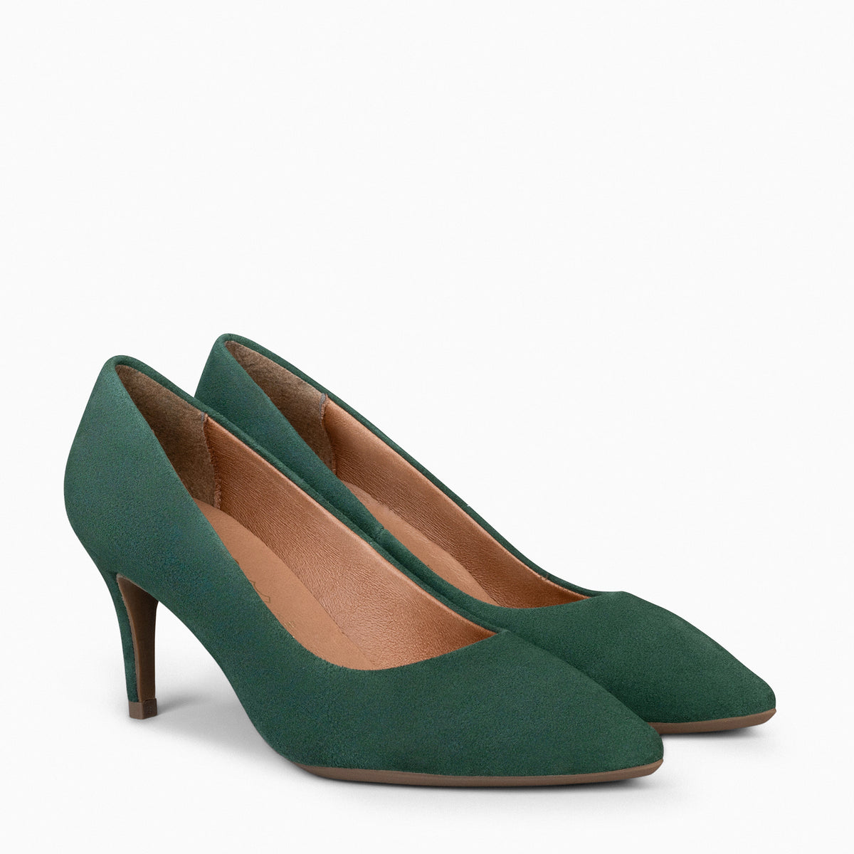 STILETTO – GREEN suede leather stilettos