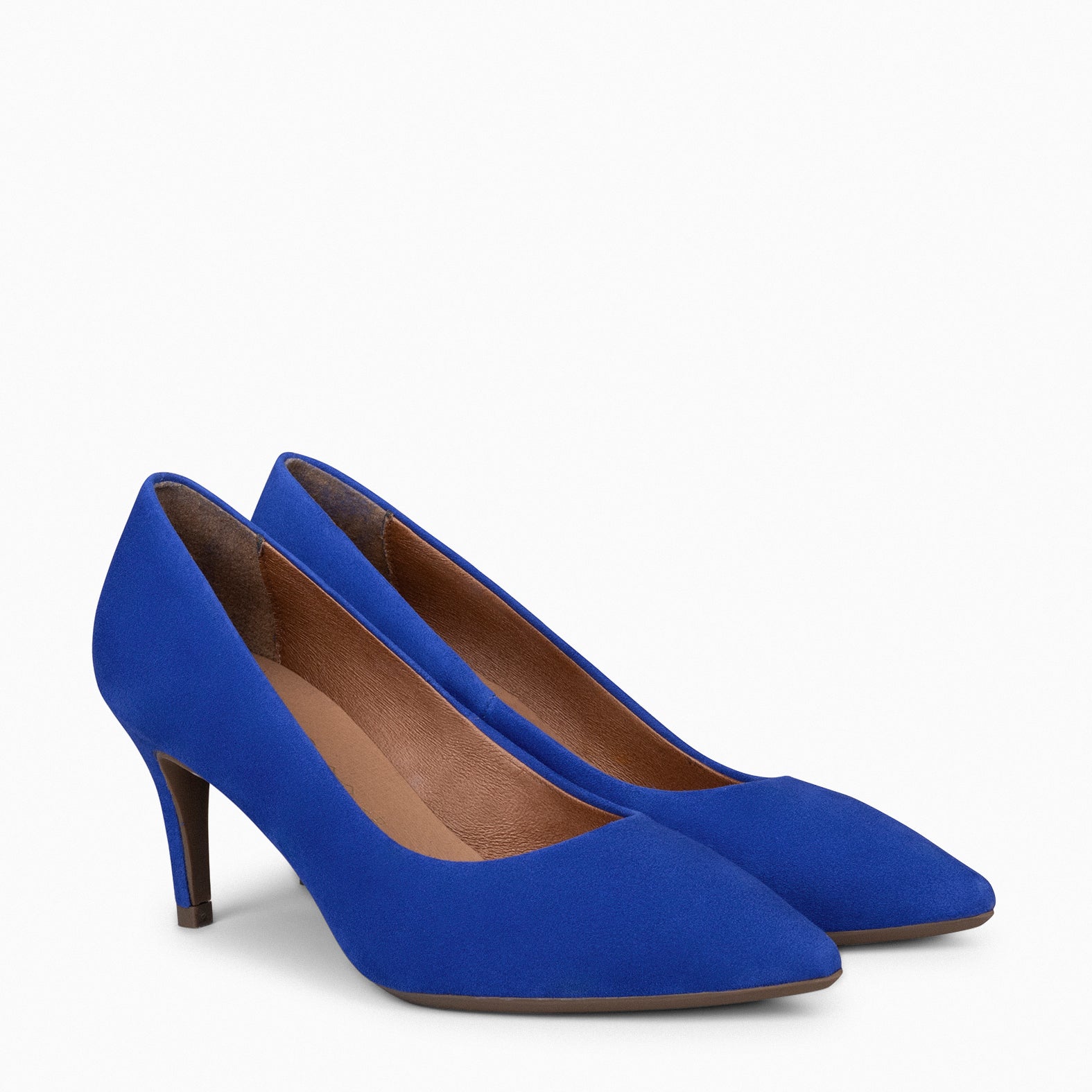 STILETTO - ELECTRIC BLUE suede leather stilettos