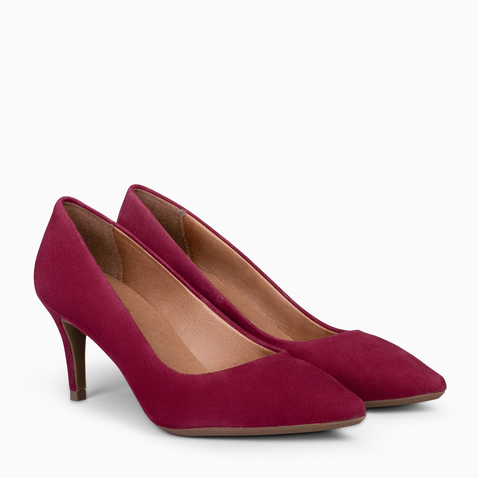 STILETTO - BURGUNDY suede leather stilettos
