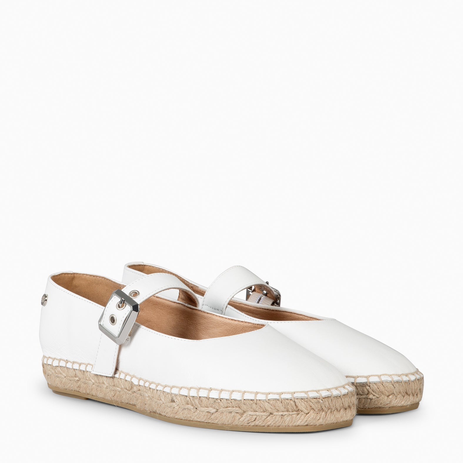 IDOIA - WHITE FLAT ESPADRILLE SHOE