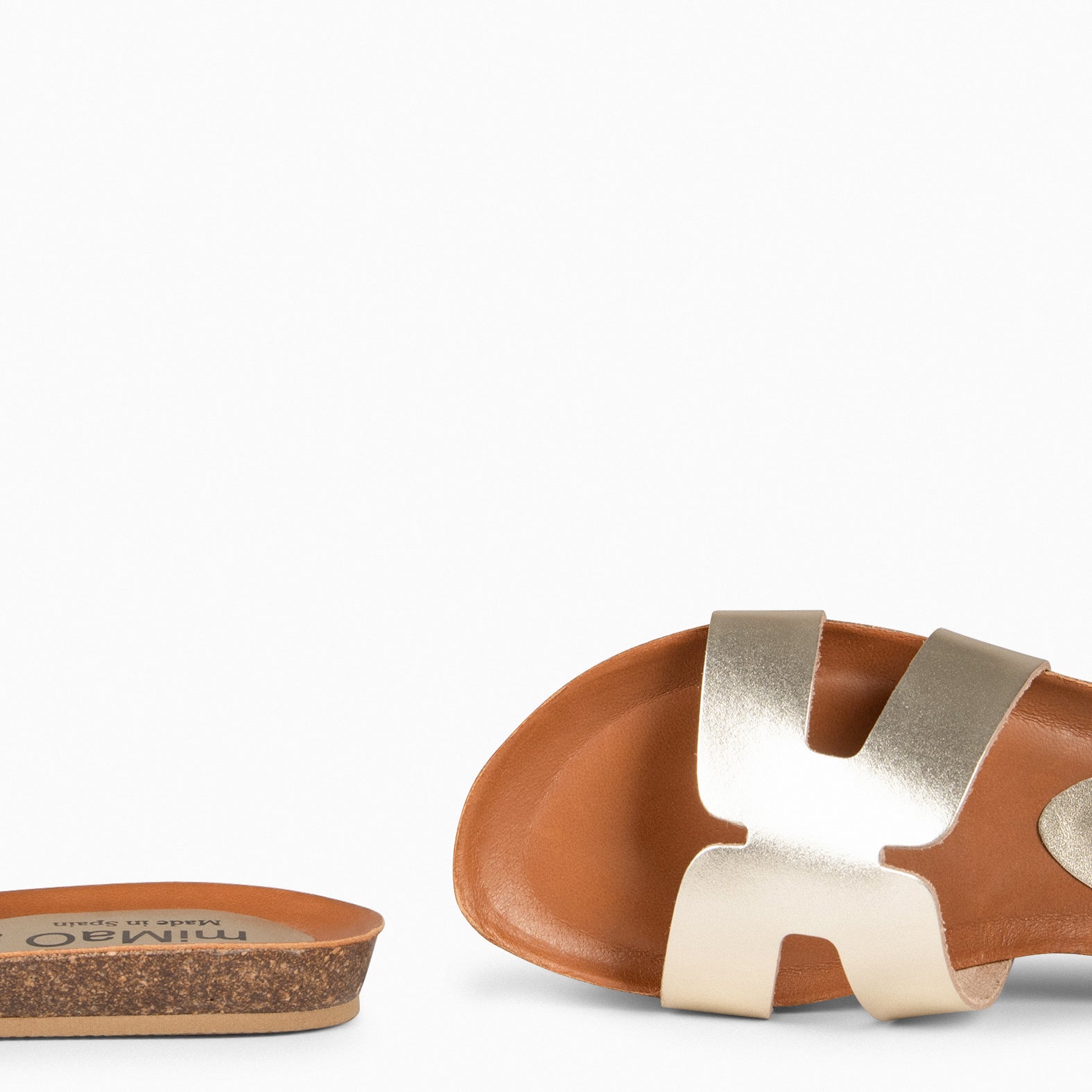 CLIVIA - GOLDEN Bio flat sandals