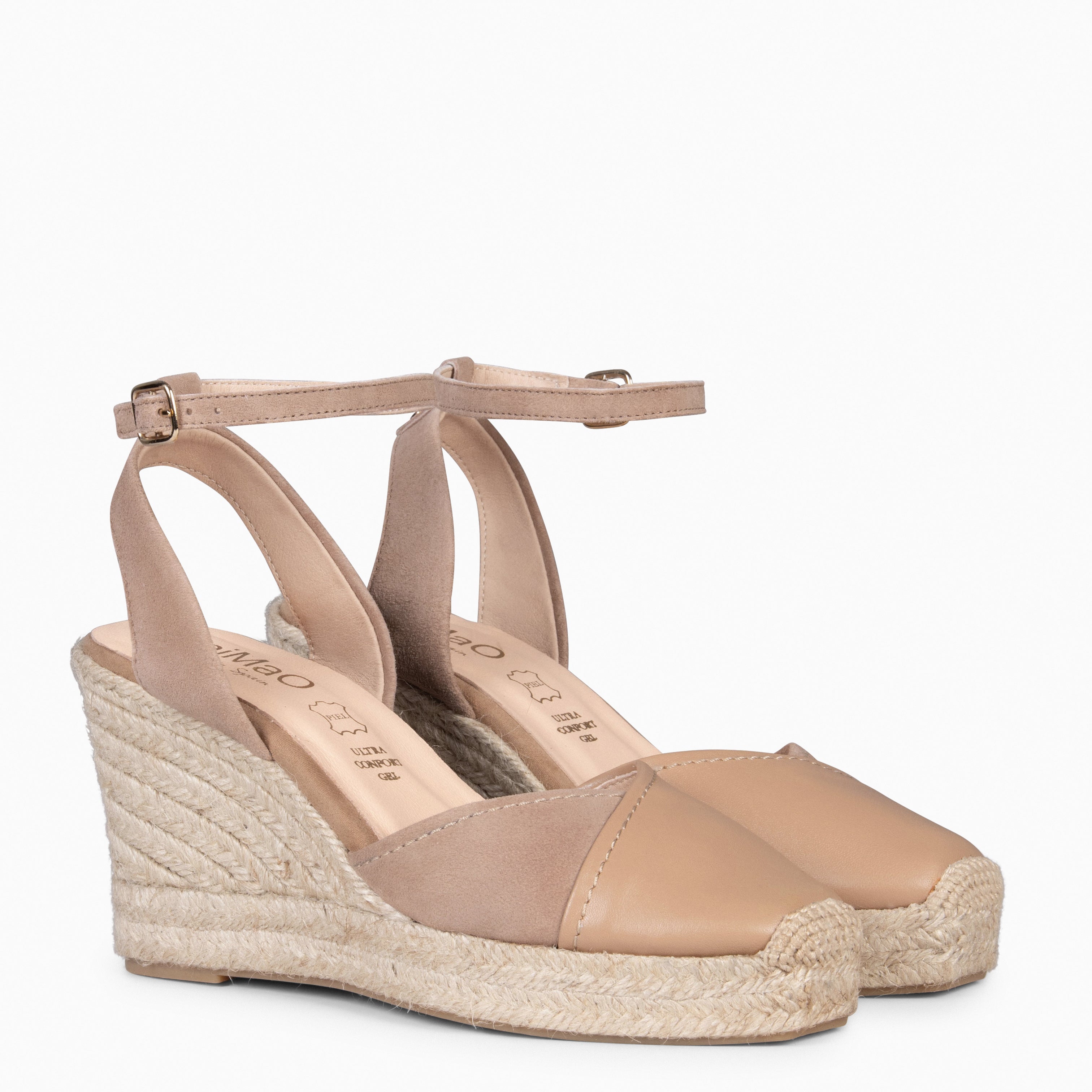 VALDEMOSSAS – Espadrilles pour femme en daim NUDE