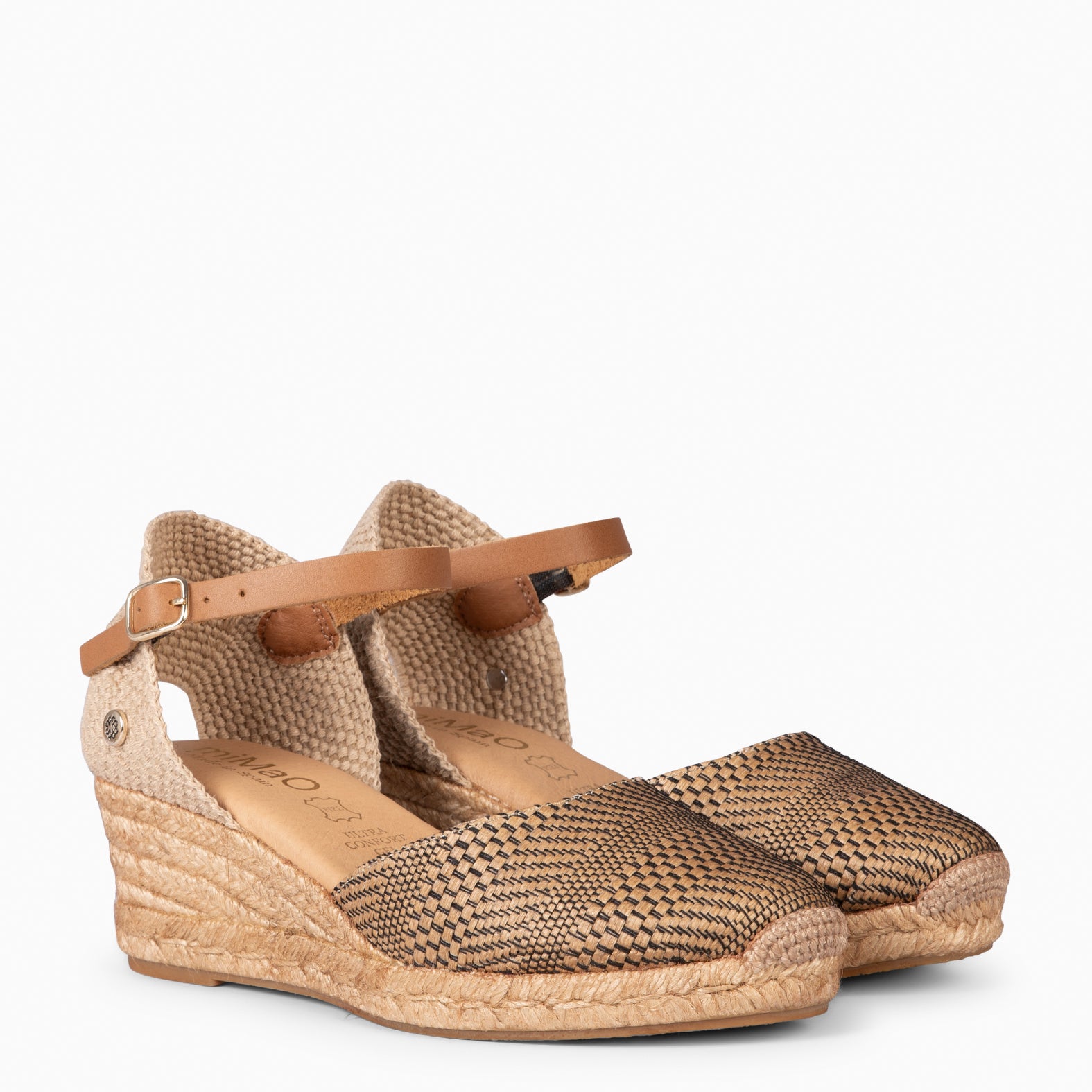 JAVEA - BROWN RAFFIA ESPADRILLES