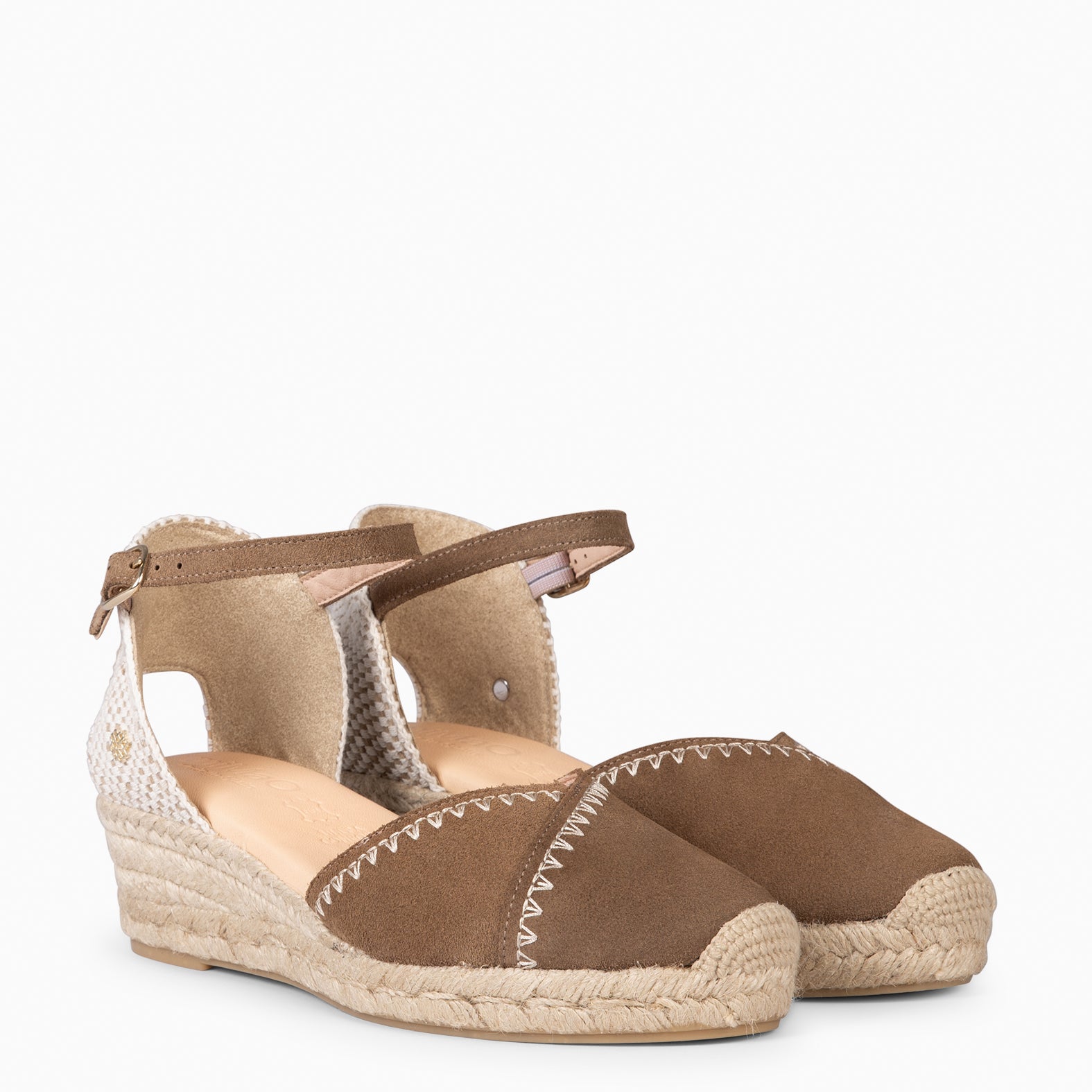 LIMA - TAUPE LOW WEDGE ESPADRILLE