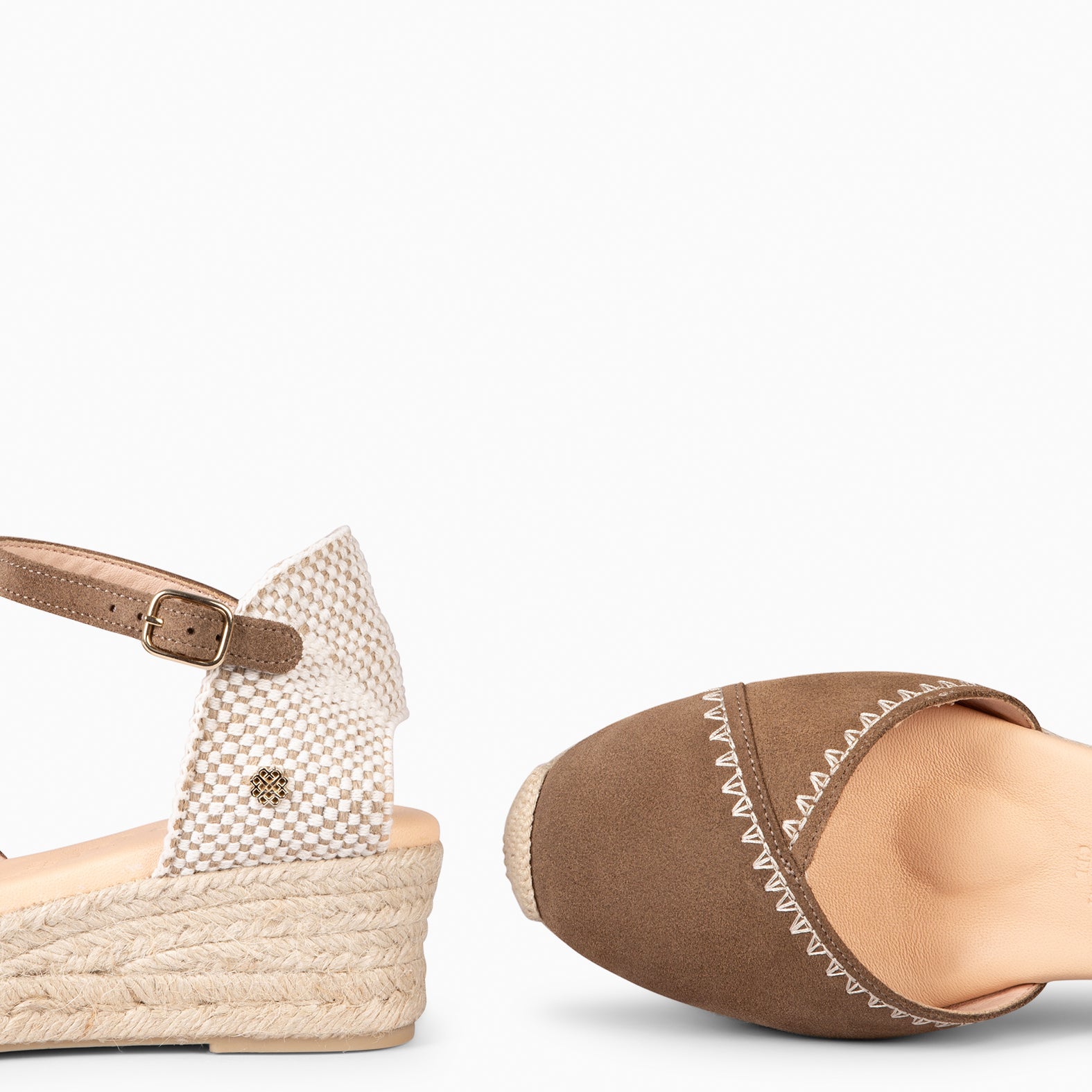 LIMA - TAUPE LOW WEDGE ESPADRILLE