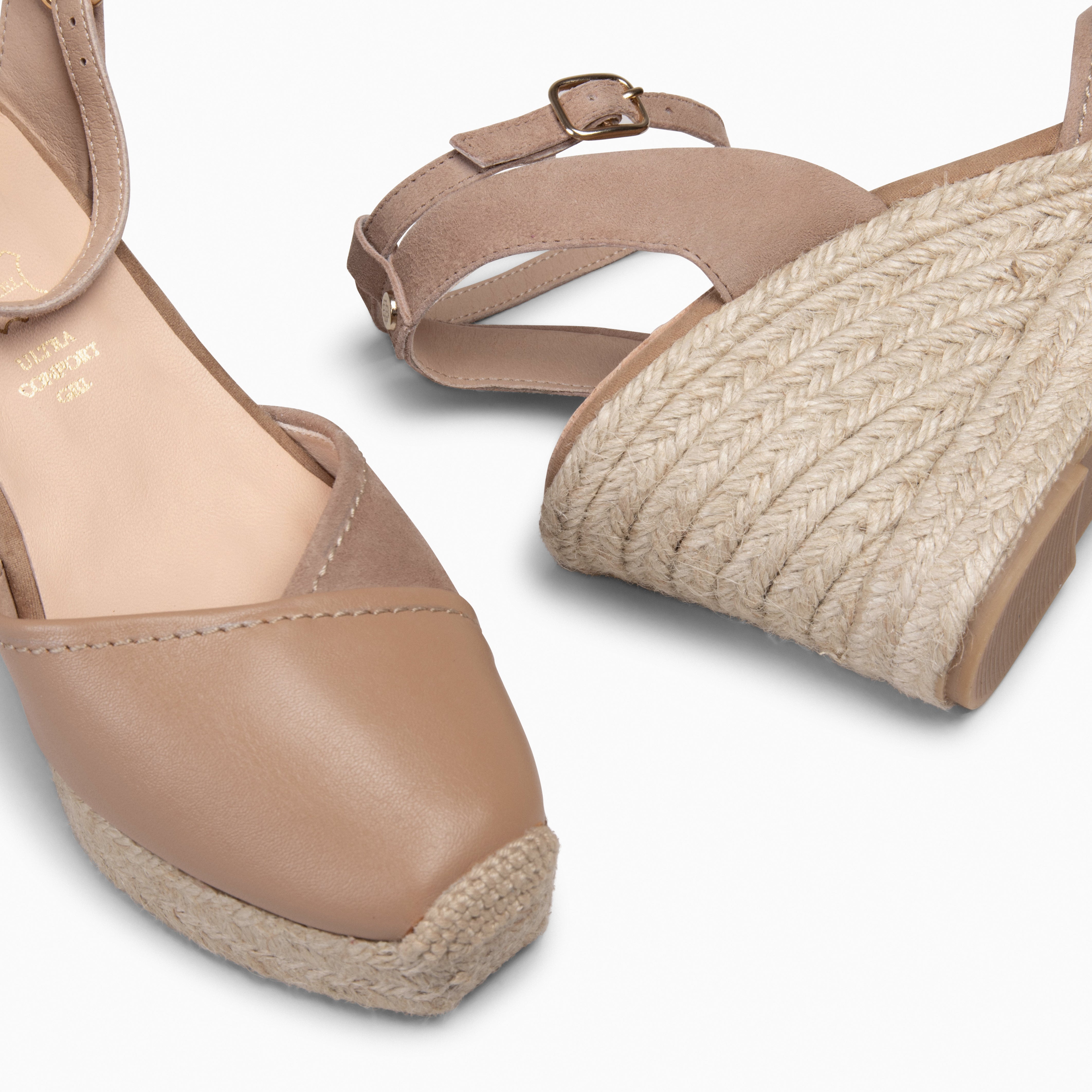 VALDEMOSSAS – Espadrilles pour femme en daim NUDE