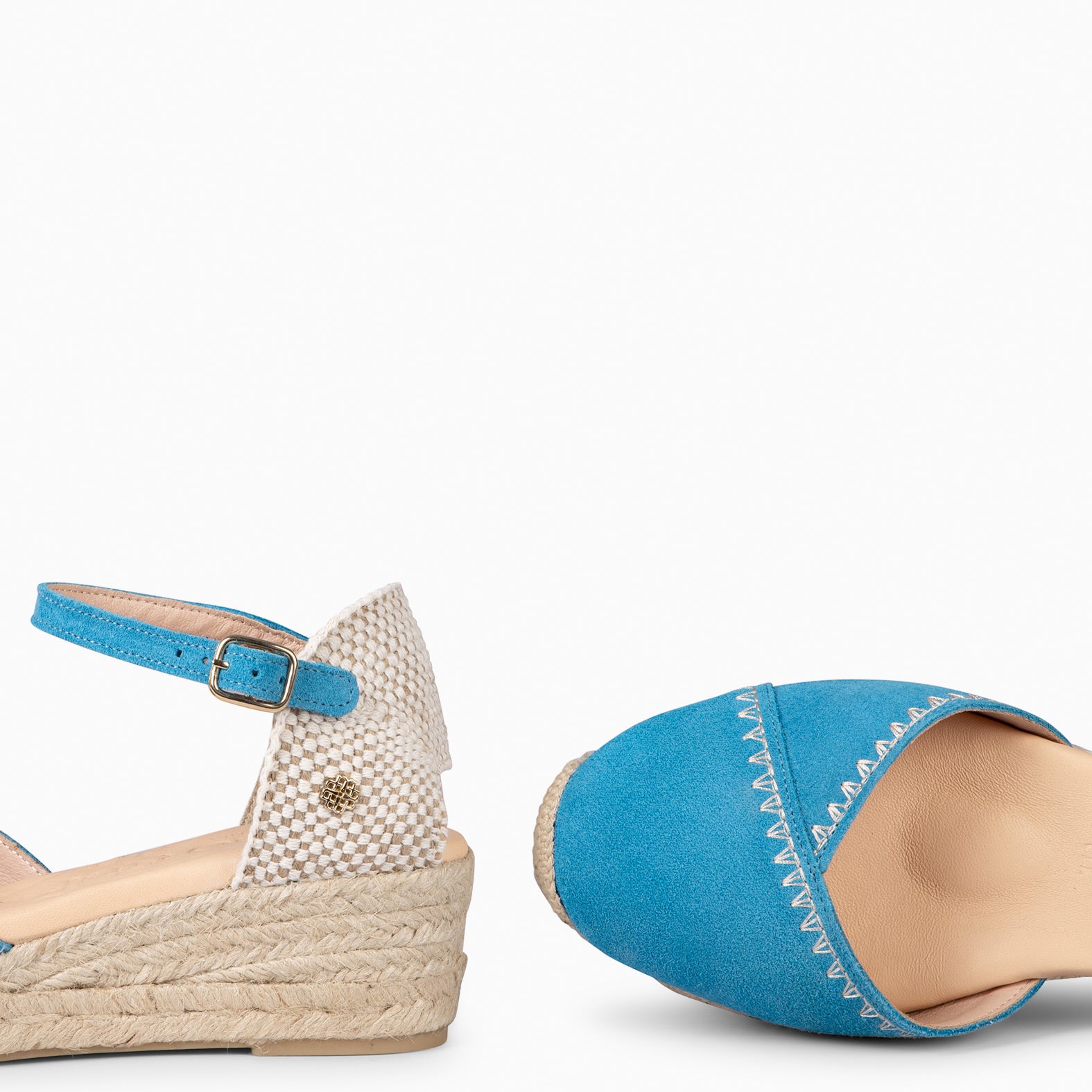 LIMA - TURQUOISE LOW WEDGE ESPADRILLE