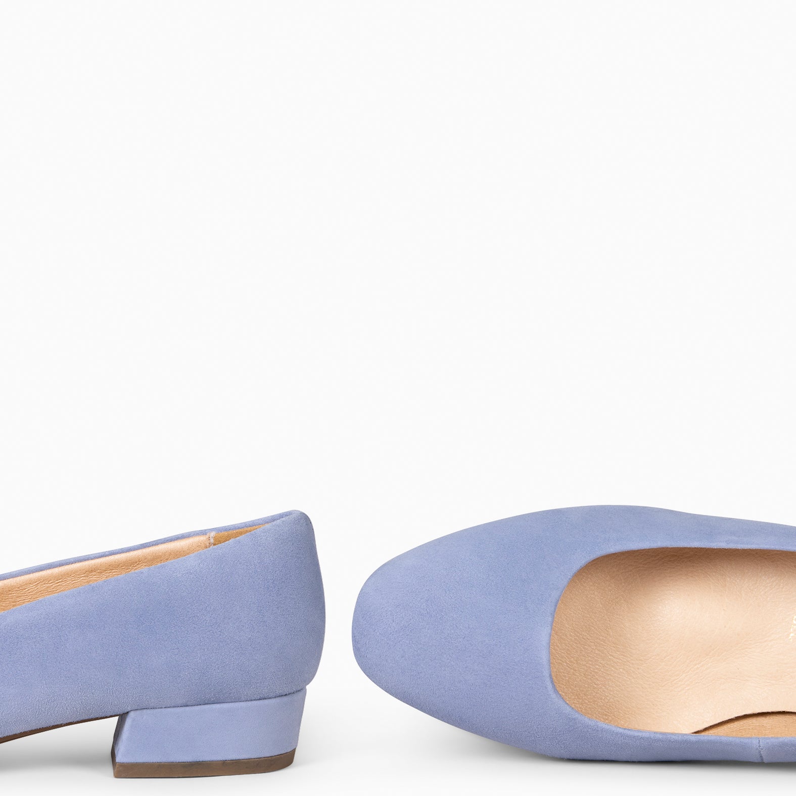 URBAN XS – DENIM LOW-HEELED SUEDE SHOES