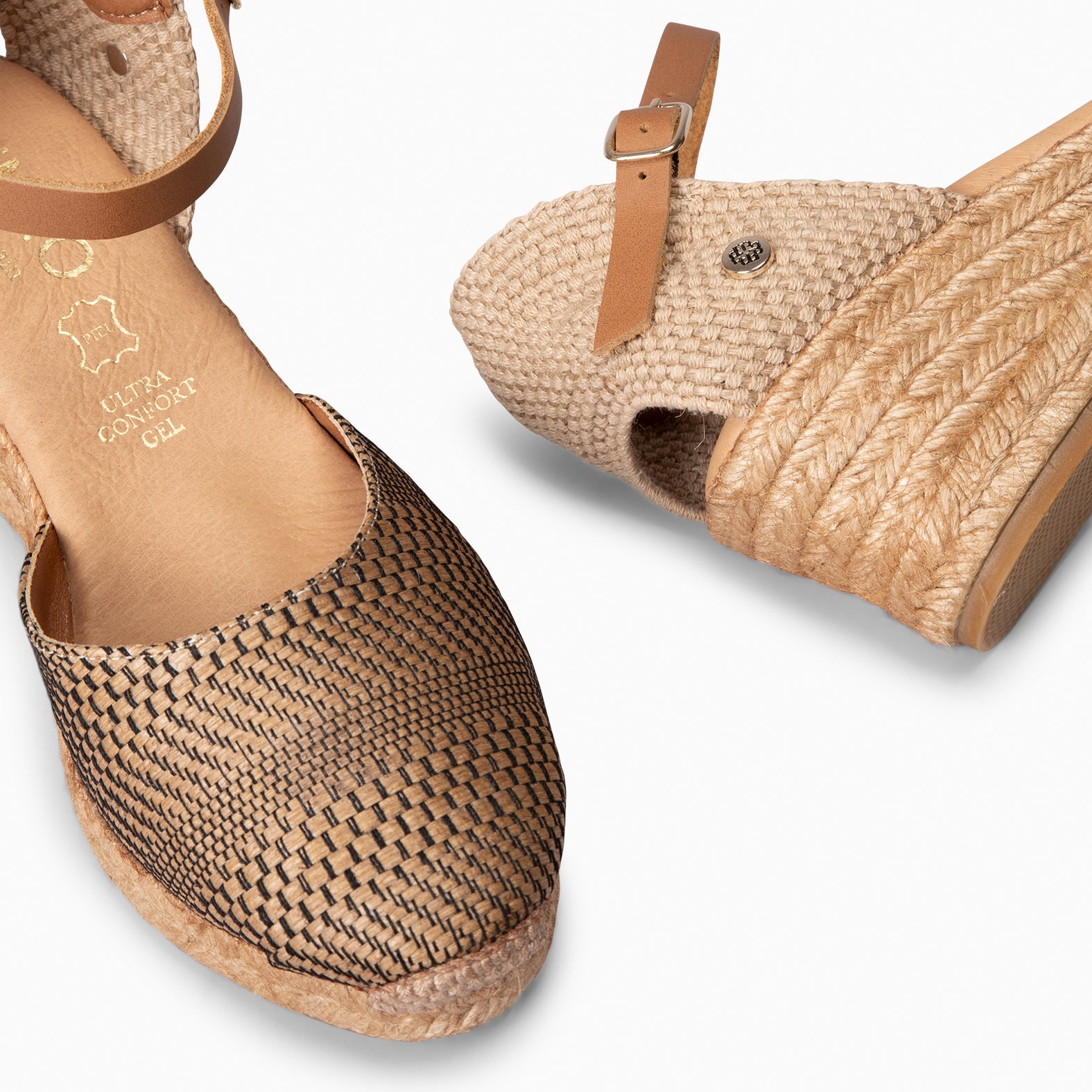 JAVEA - BROWN RAFFIA ESPADRILLES