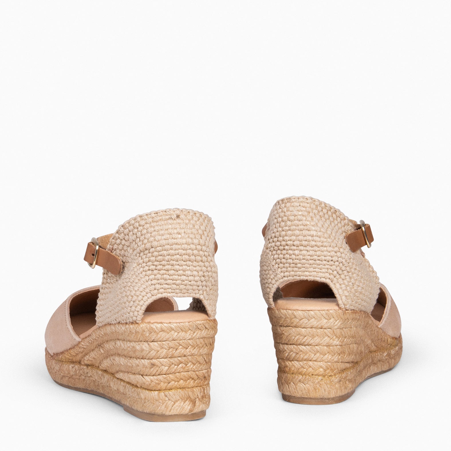ALTEA – Espadrilles à talon compensé NUDE