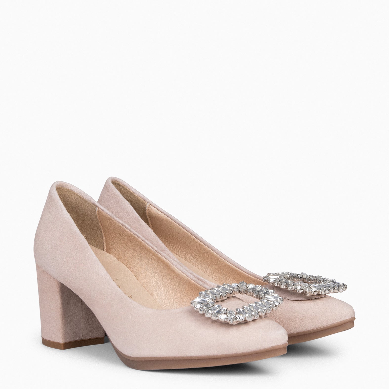URBAN S CRISTAL - Zapatos de tacón con adorno de cristal NUDE