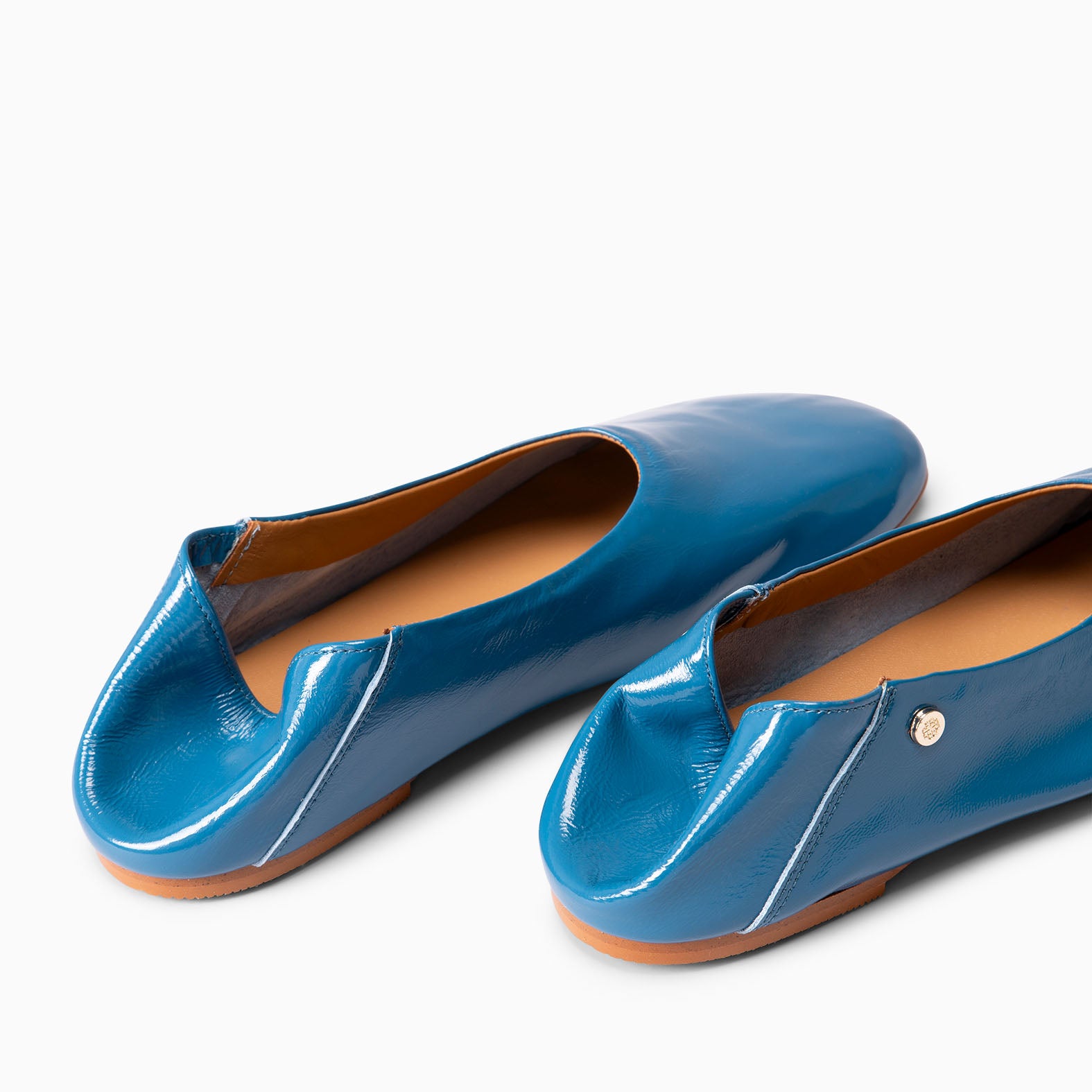 NANUK – Chaussures plates en cuir BLEU